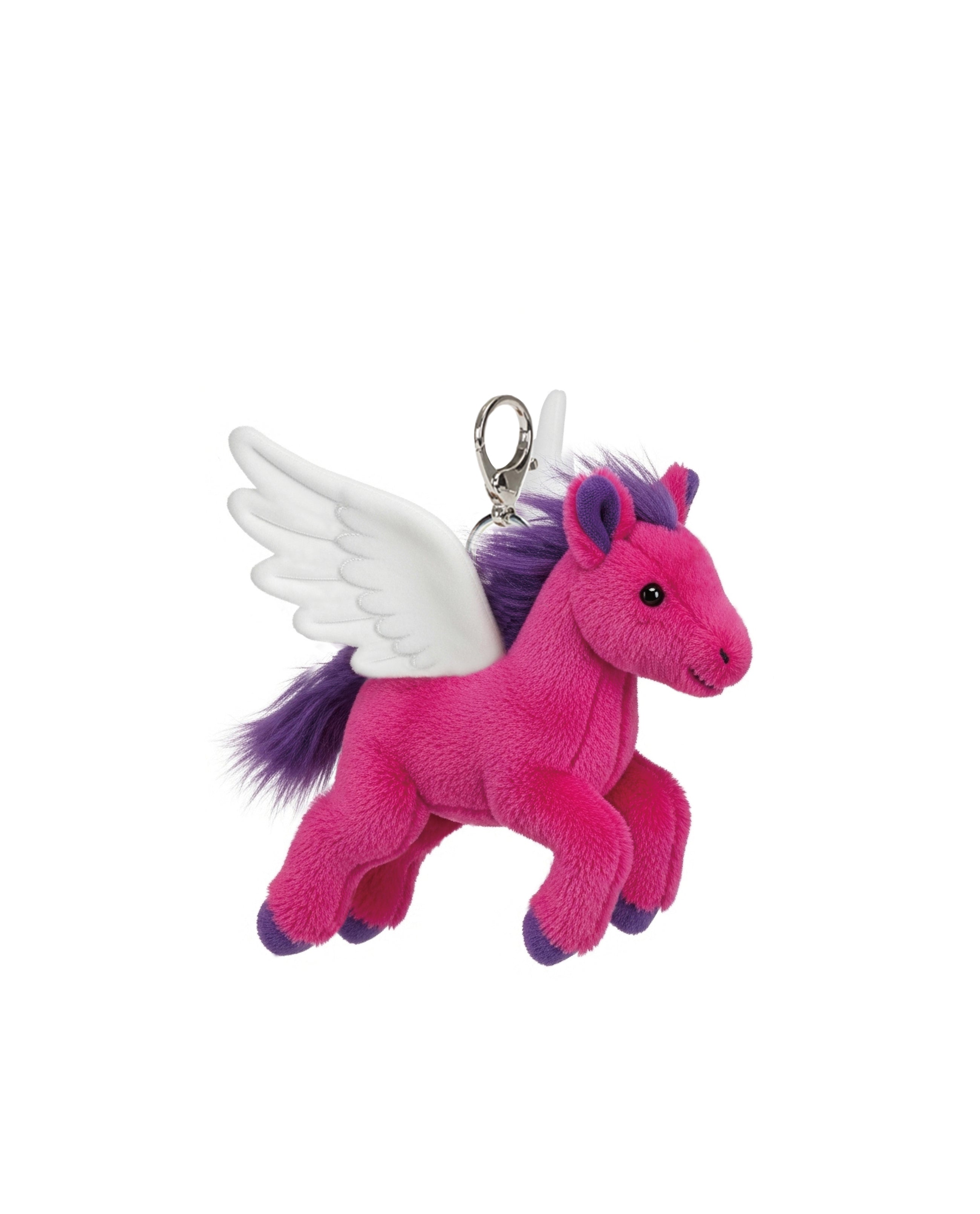 Fuzzy Magenta Flying Pony Bag Charm Keychain – Magenta