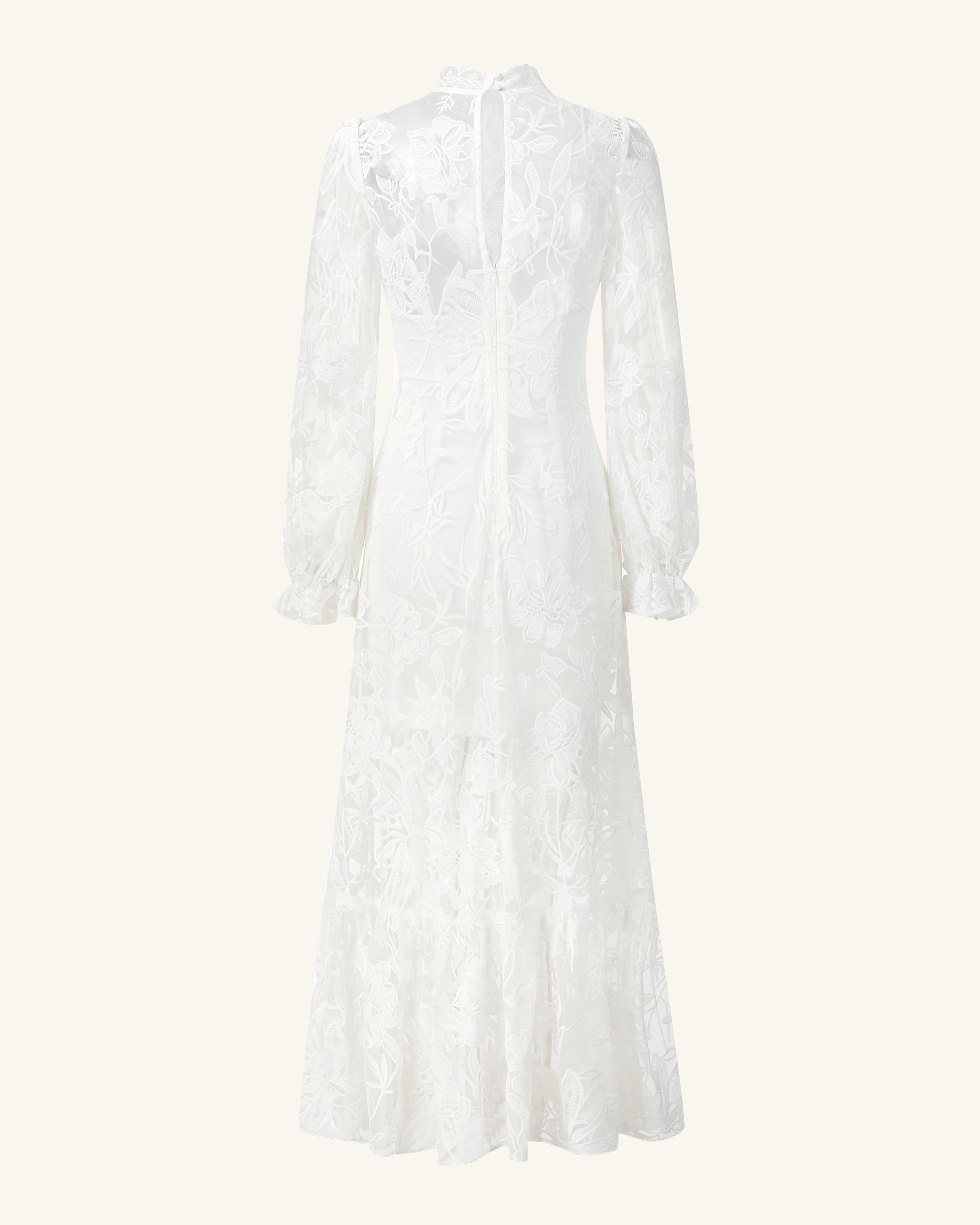 Elegant Lace Midi Dress - White 8 | US Elegant Lace Midi Dress - White 8 | US
