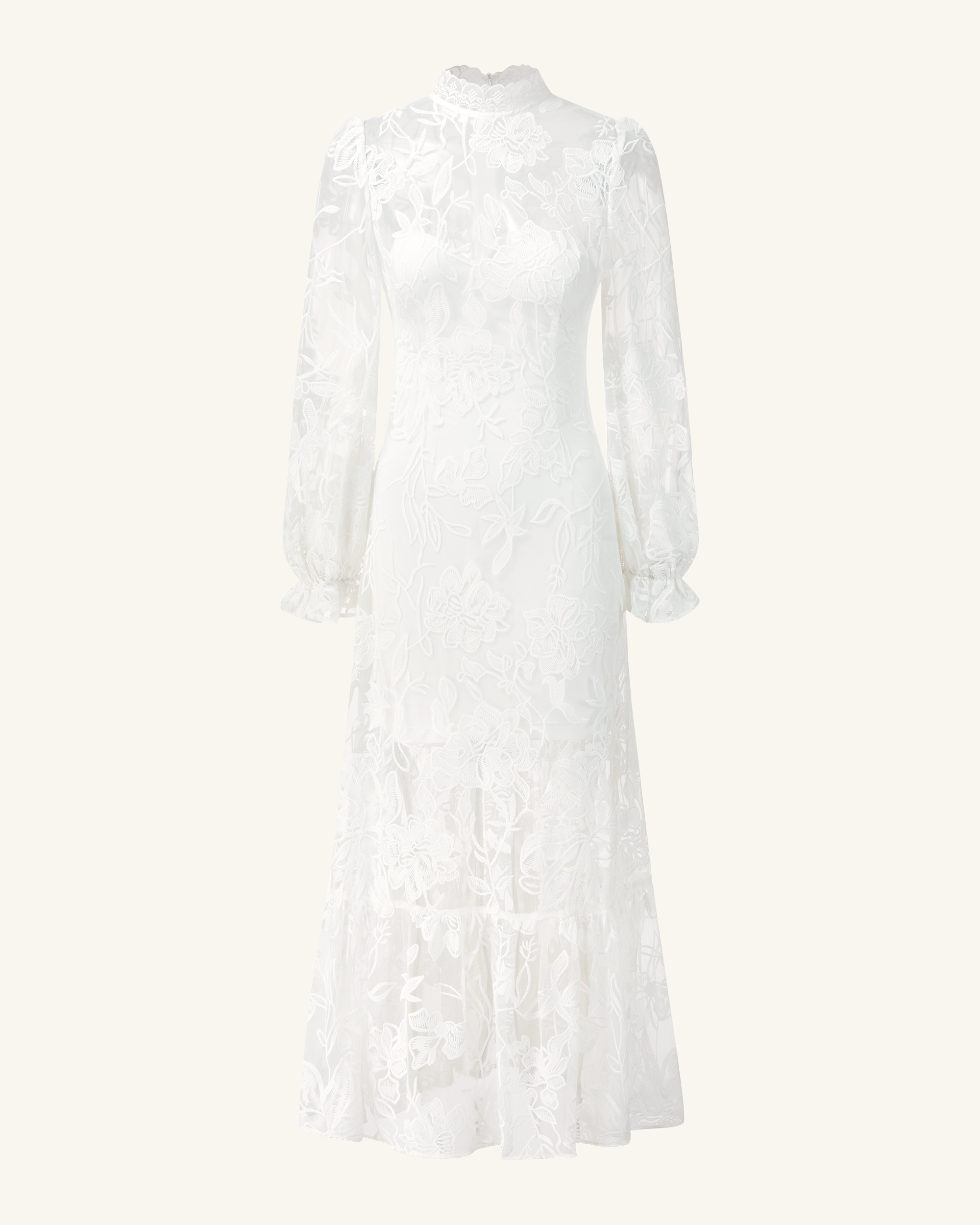 Elegant Lace Midi Dress - White | JW PEI Elegant Lace Midi Dress - White | JW PEI