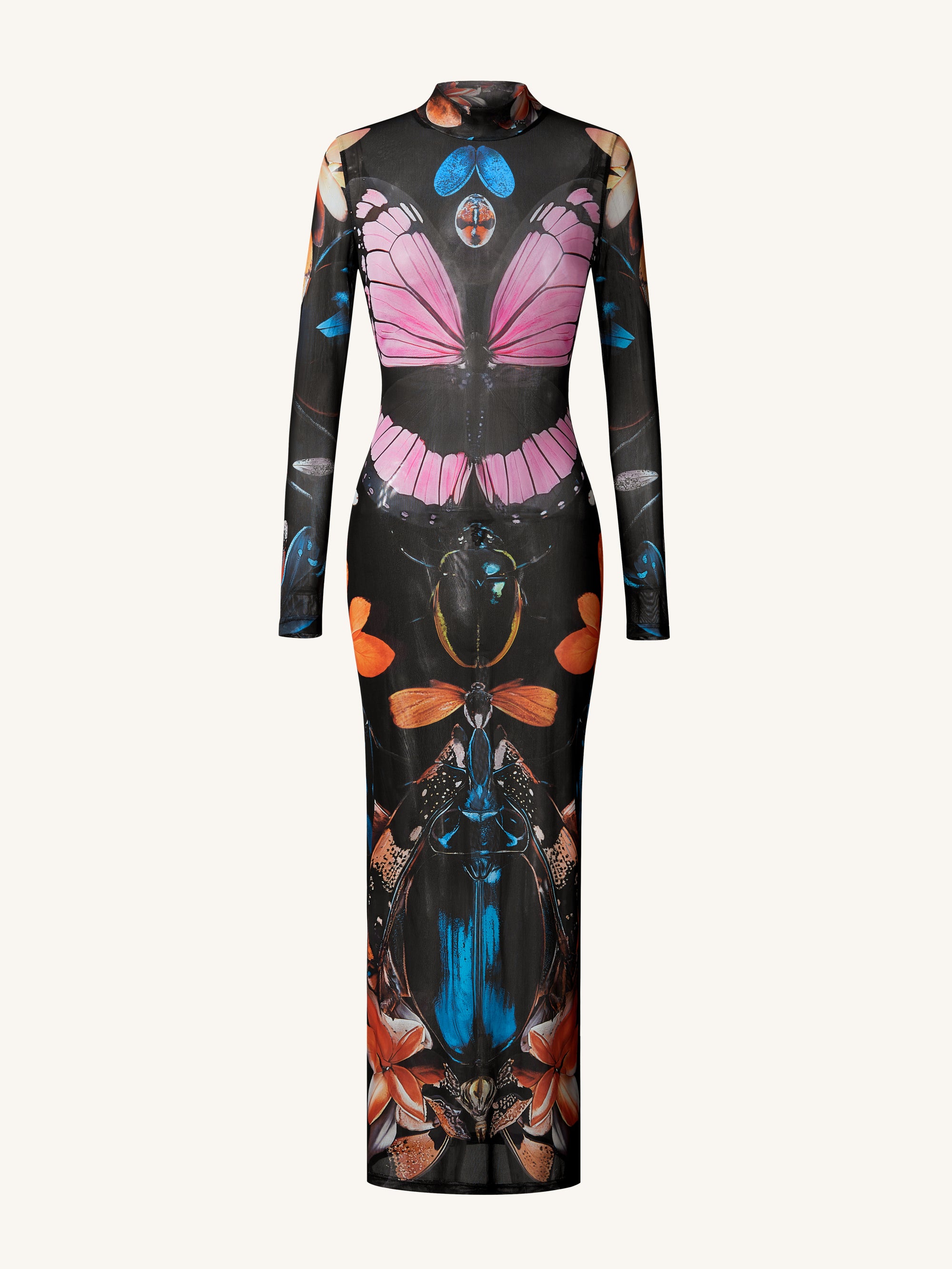 Sheer Butterfly and Beetle Gown - Multicolor 2 | US Sheer Butterfly and Beetle Gown - Multicolor 2 | US