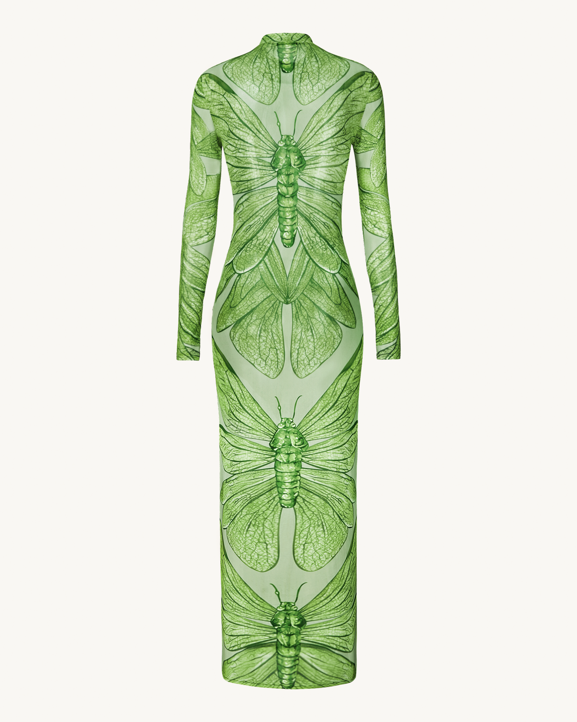 Emerald Dragonfly Sheer Mesh Gown - Green 10 | UK Emerald Dragonfly Sheer Mesh Gown - Green 10 | UK
