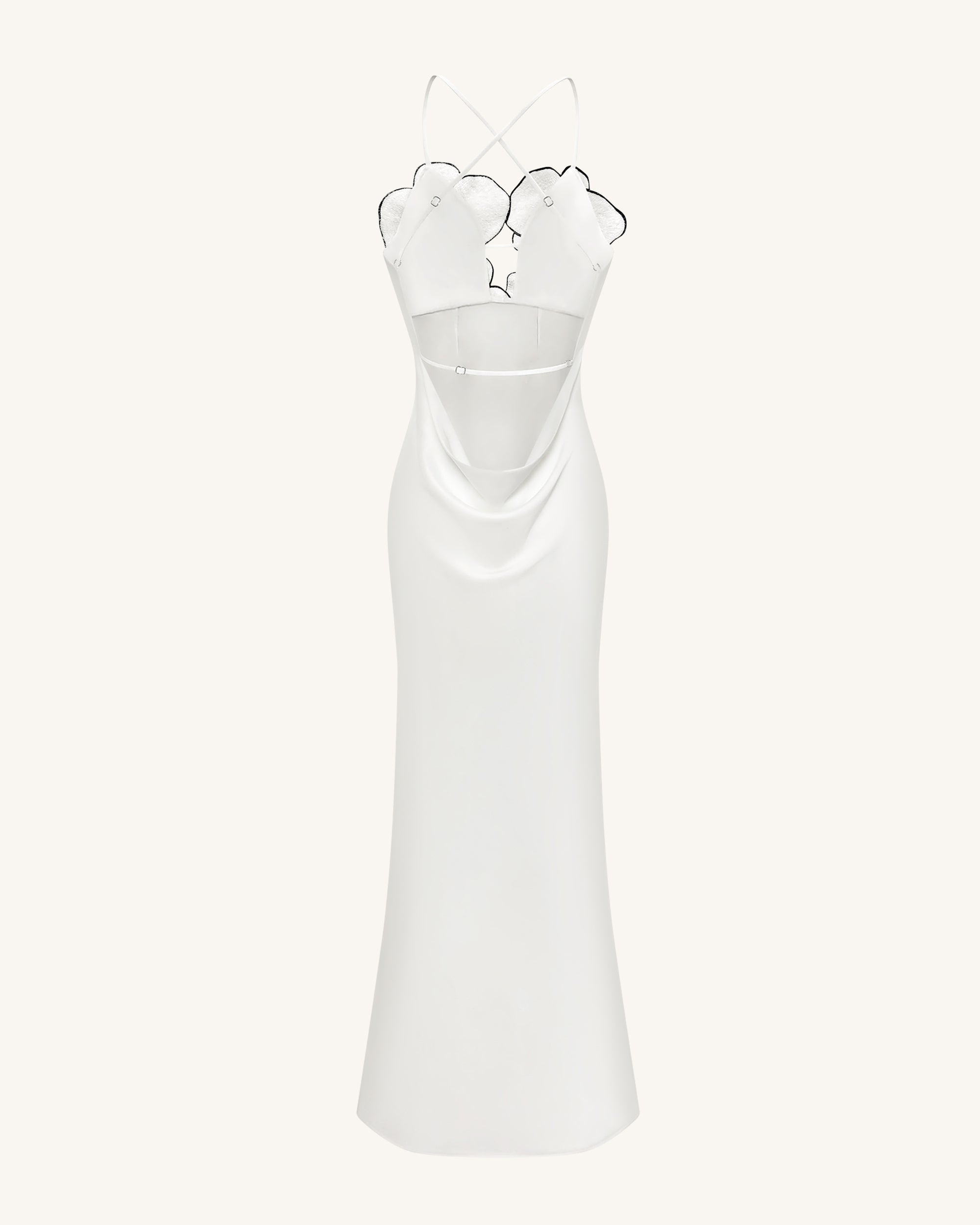 Orchid Embroidered Dress - White/Black | JW PEI Orchid Embroidered Dress - White/Black | JW PEI