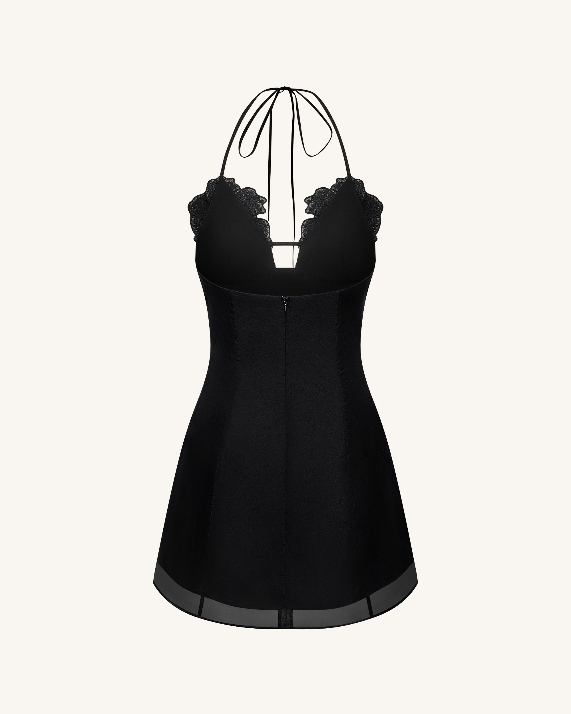 Flower Embroidered Mini Dress - Black | JW PEI Flower Embroidered Mini Dress - Black | JW PEI