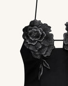 black pietra floral mini dress Black Pietra Floral Mini Dress FARM Rio