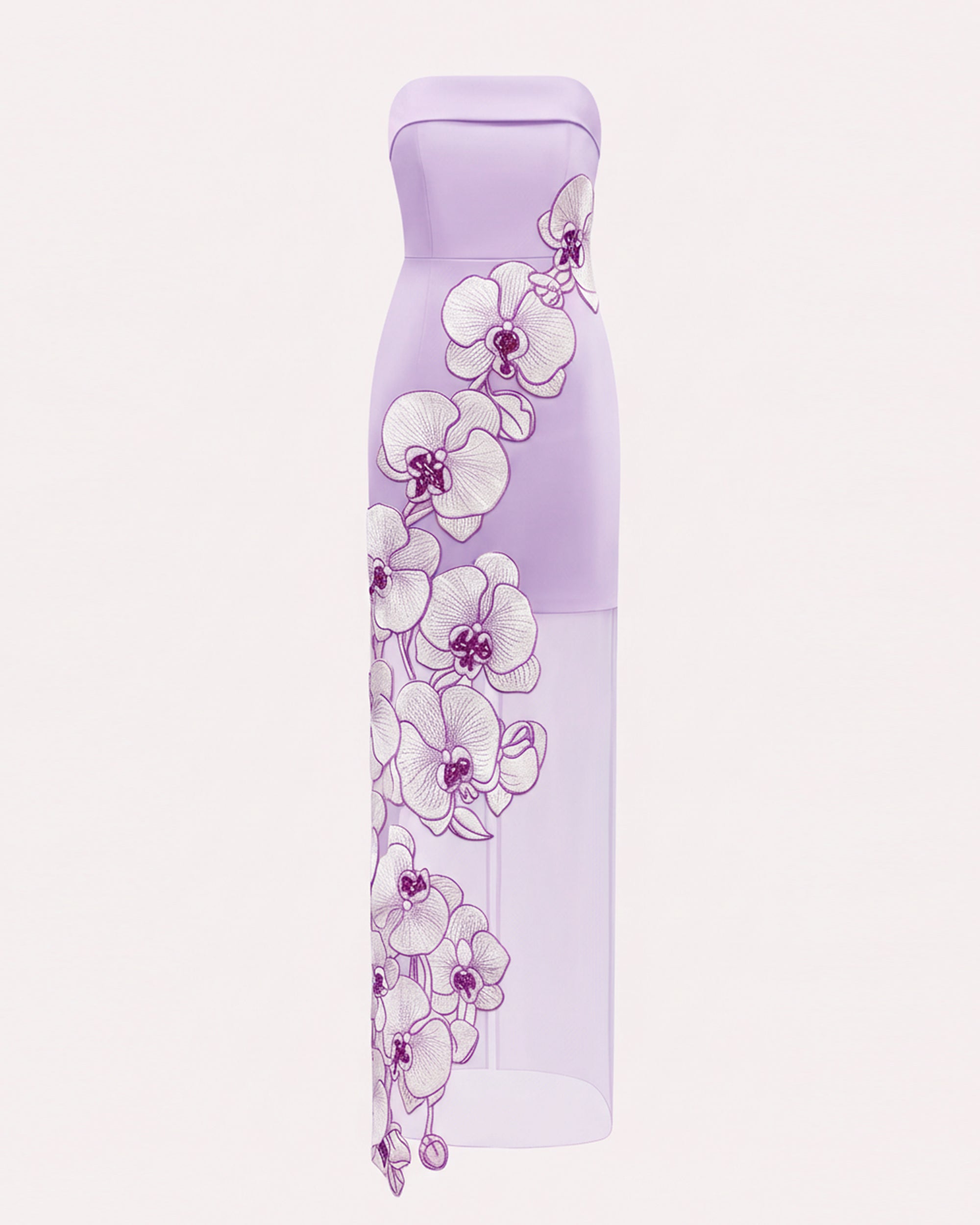 Orchid Embroidered Dress - Lavender