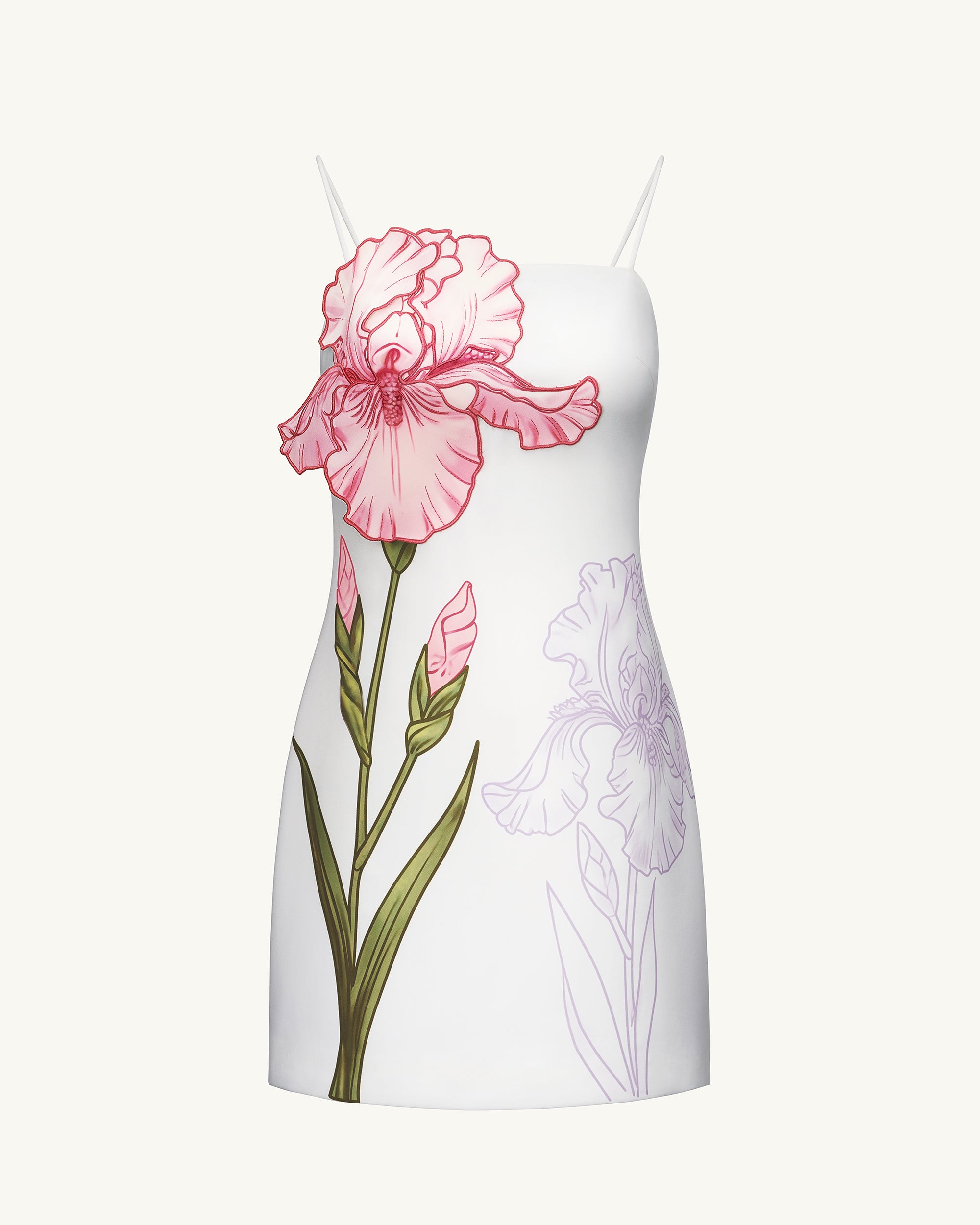 jw pei white dress Iris Appliqué Mini Dress - White 6