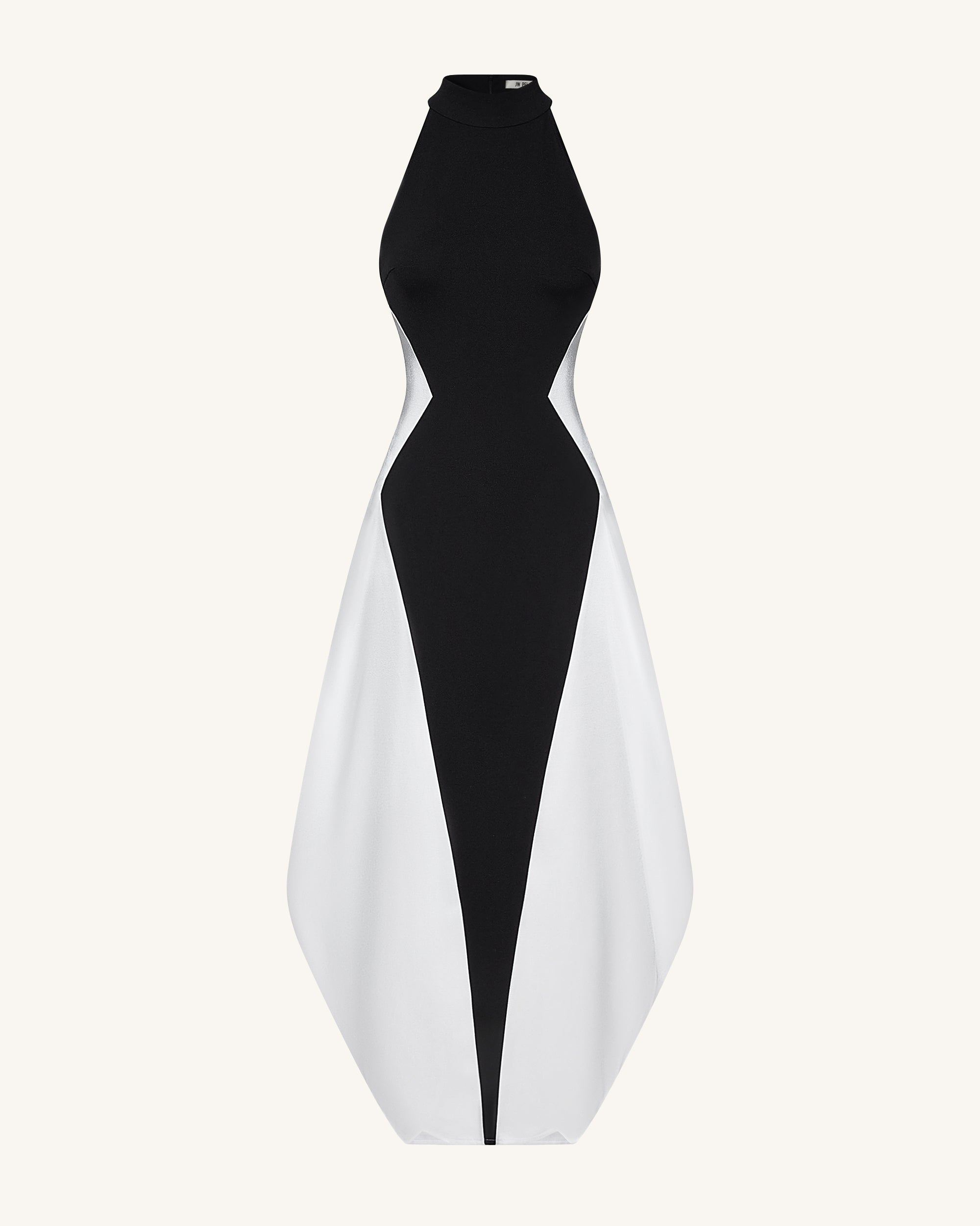 Easy padding dress ホワイト/ブラック S/M Monochrome Paneled Maxi Dress – Black | JW PEI