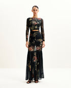 Alicia Printed Mesh Dress - Multicolor