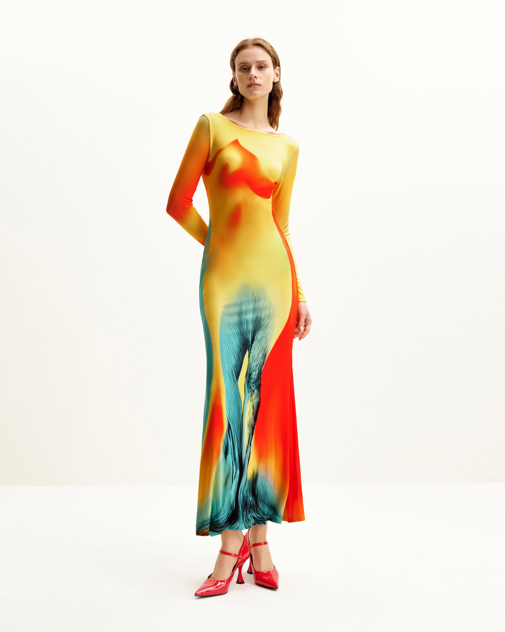 Lily Illusion Print Dress - Multicolor 10