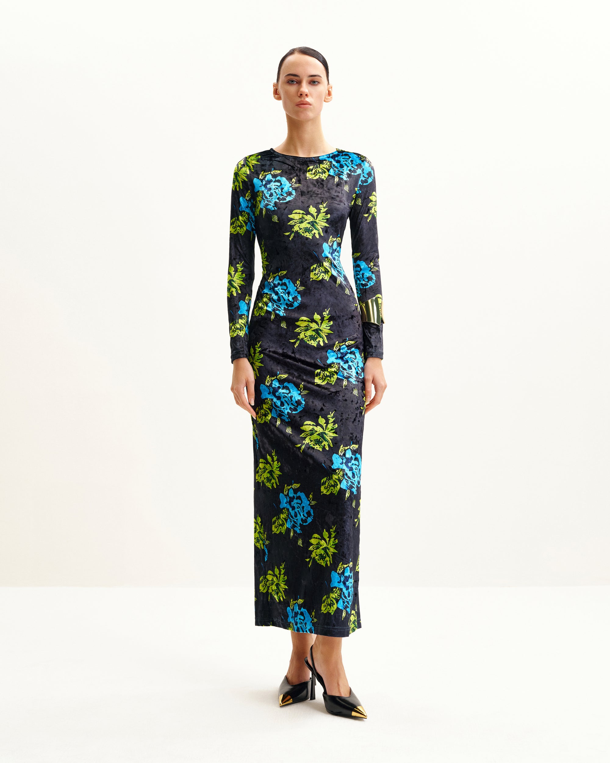 Zoe Vibrant Floral Long Sleeve Gown - Multicolor | JW PEI Zoe Vibrant Floral Long Sleeve Gown - Multicolor | JW PEI