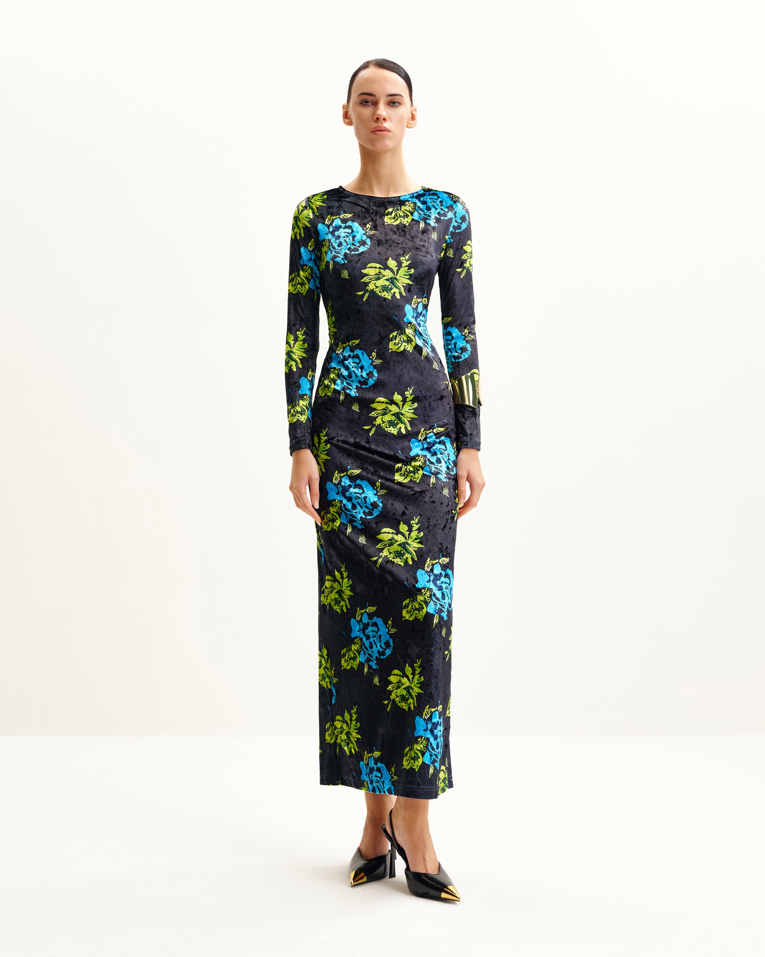 Zoe Vibrant Floral Long Sleeve Gown - Multicolor | JW PEI Zoe Vibrant Floral Long Sleeve Gown - Multicolor | JW PEI