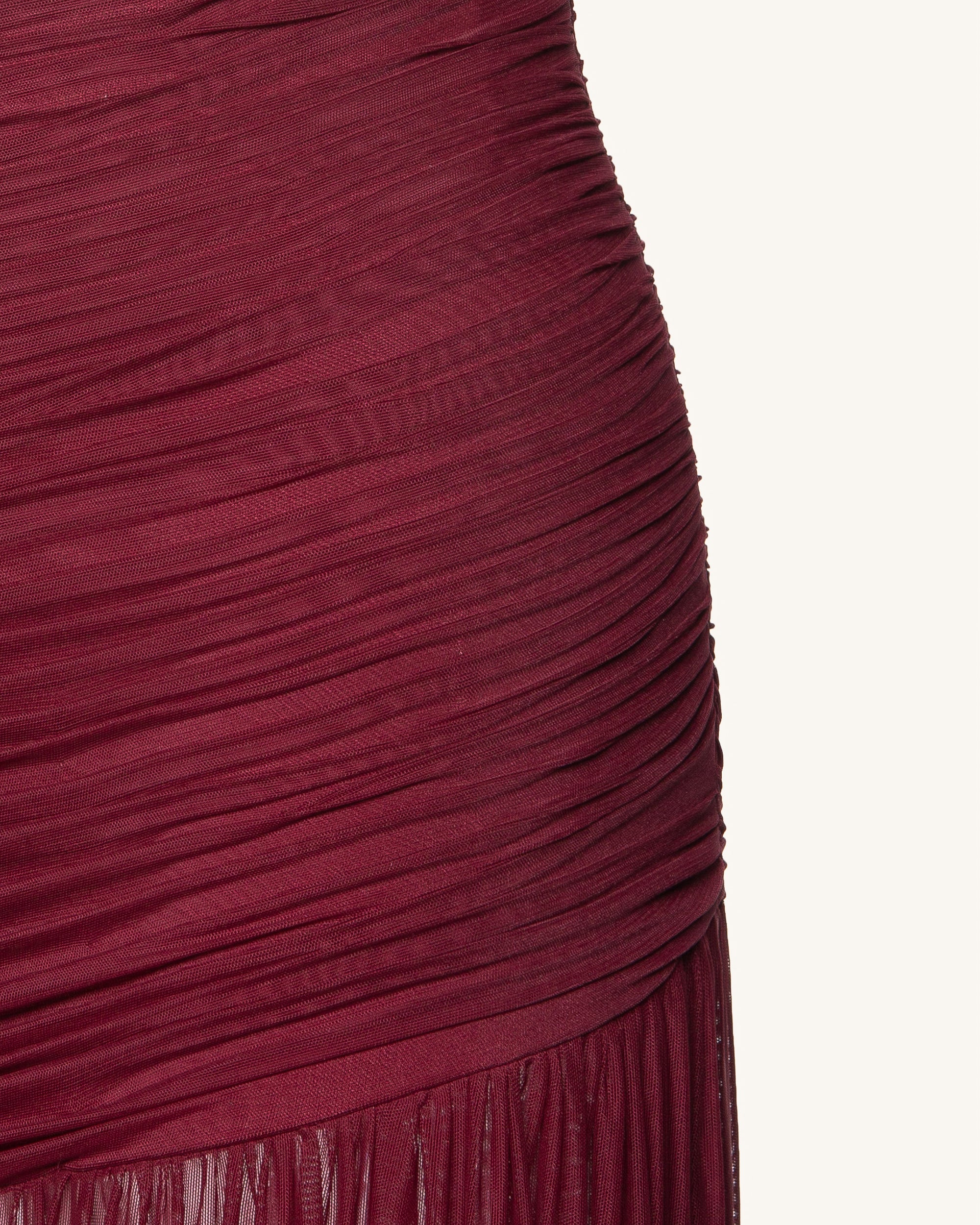 burgundy mesh dress Mia Pleated Mesh Dress - Burgundy