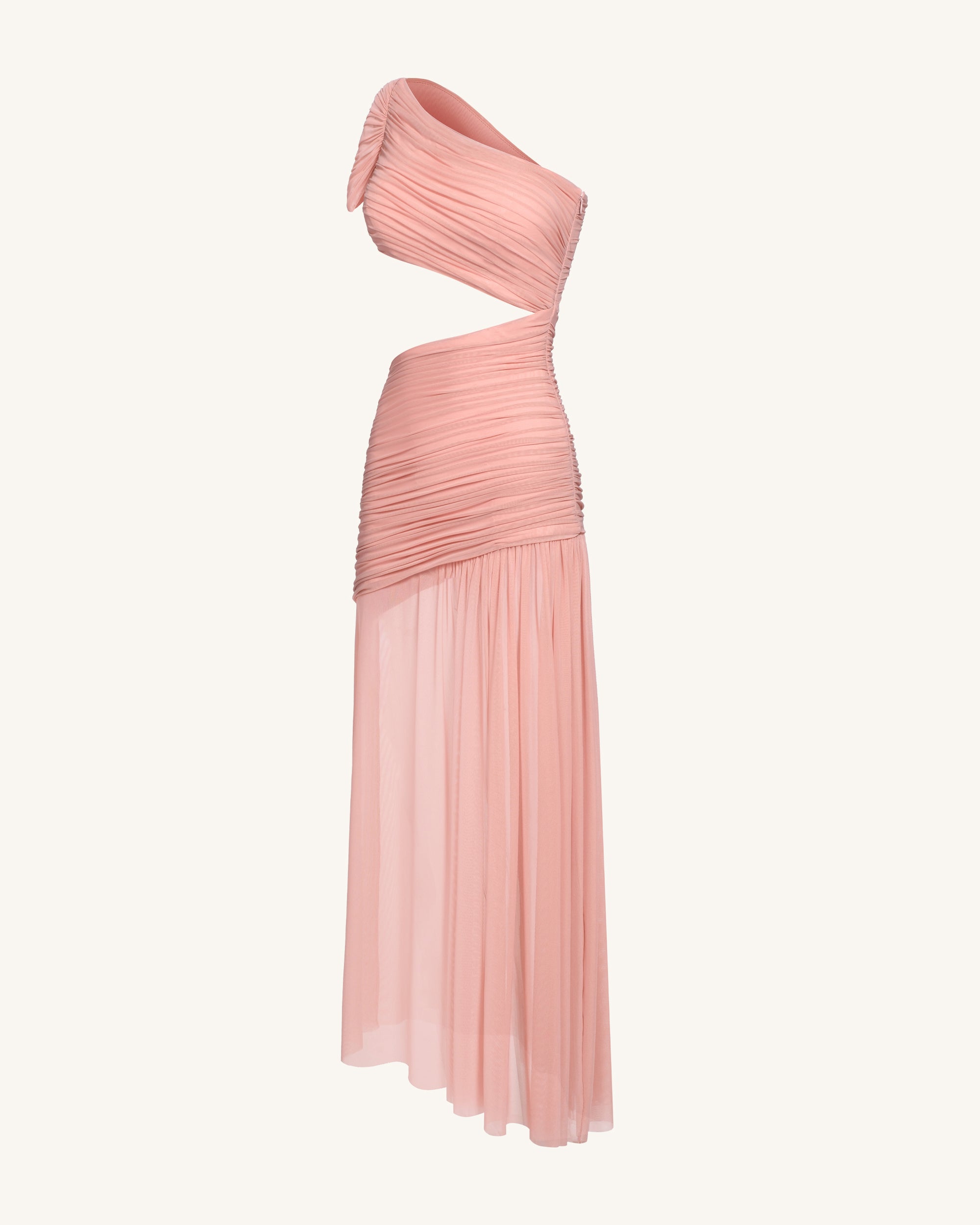 Mia Pleated Mesh Dress - Blush 10 | UK Mia Pleated Mesh Dress - Blush 10 | UK