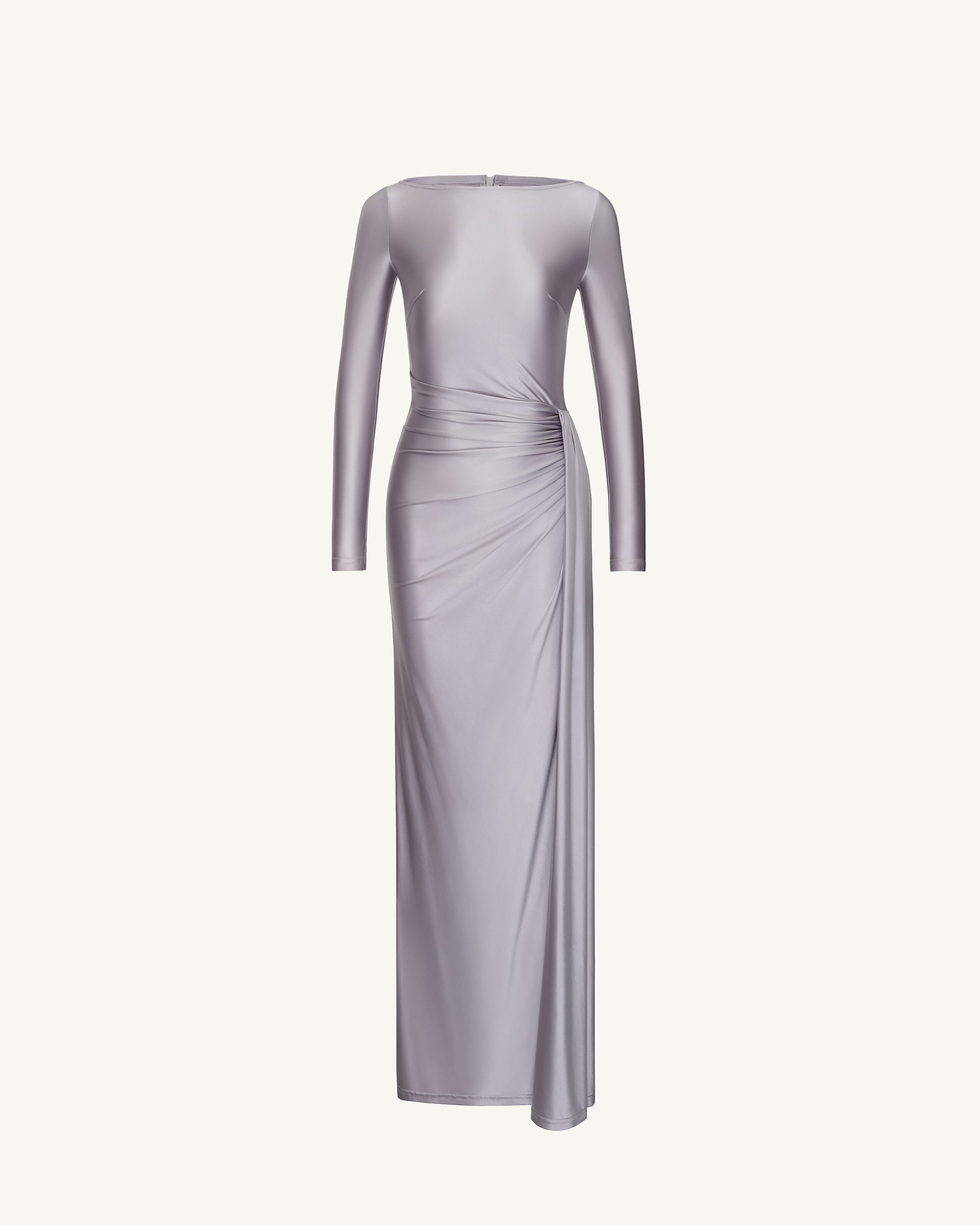 Amara Metallic Ruched Dress - Silver 6 | US Amara Metallic Ruched Dress - Silver 6 | US