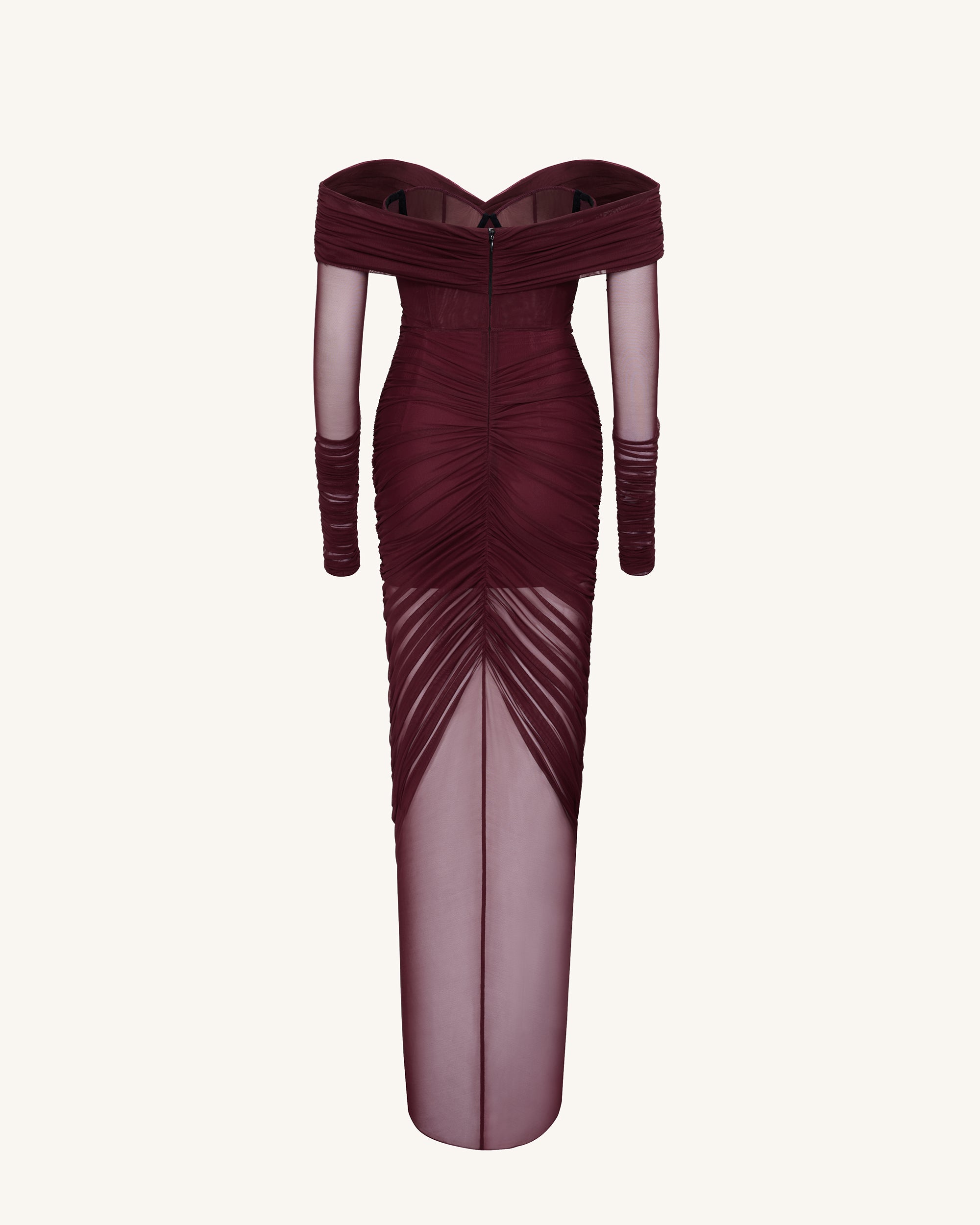 Emily Elegant Off-Shoulder Ruched Gown - Red 6 | UK Emily Elegant Off-Shoulder Ruched Gown - Red 6 | UK