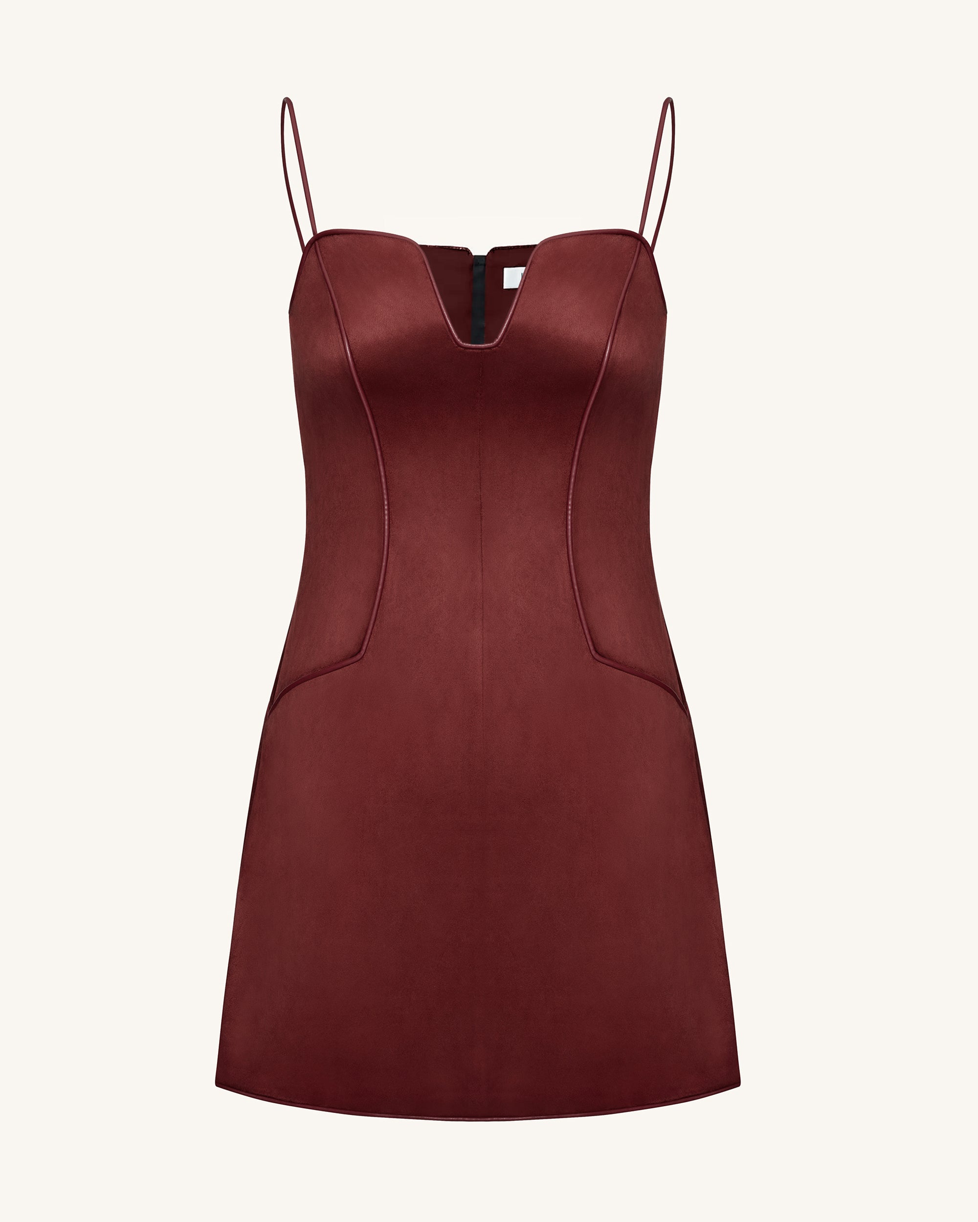 merlot colored fitted dress with spaghetti straps Top Prom Dress Trends