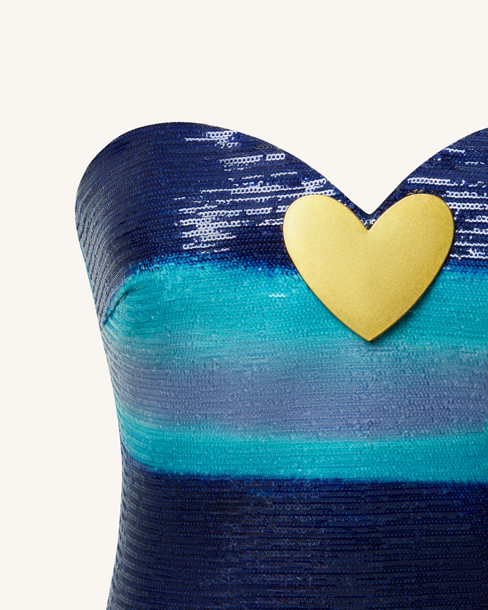 Olivia Metallic Heart Sequin Dress - Blue/Orange 2 | US Olivia Metallic Heart Sequin Dress - Blue/Orange 2 | US