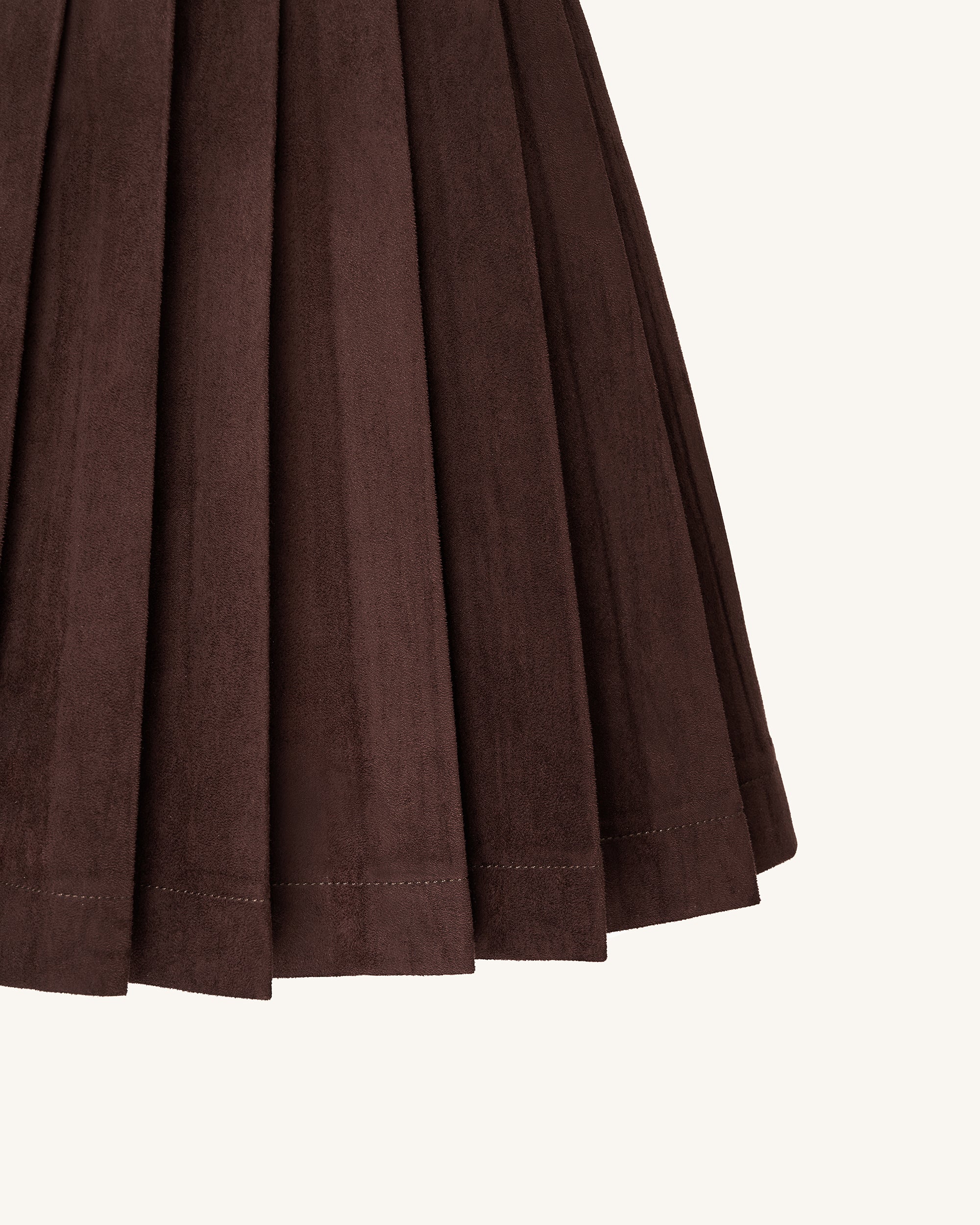 Ellie Pleated Velvet Dress - Chocolate Brown 4 | US Ellie Pleated Velvet Dress - Chocolate Brown 4 | US