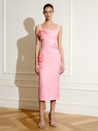 Garden Grace Sheath Dress - Pink
