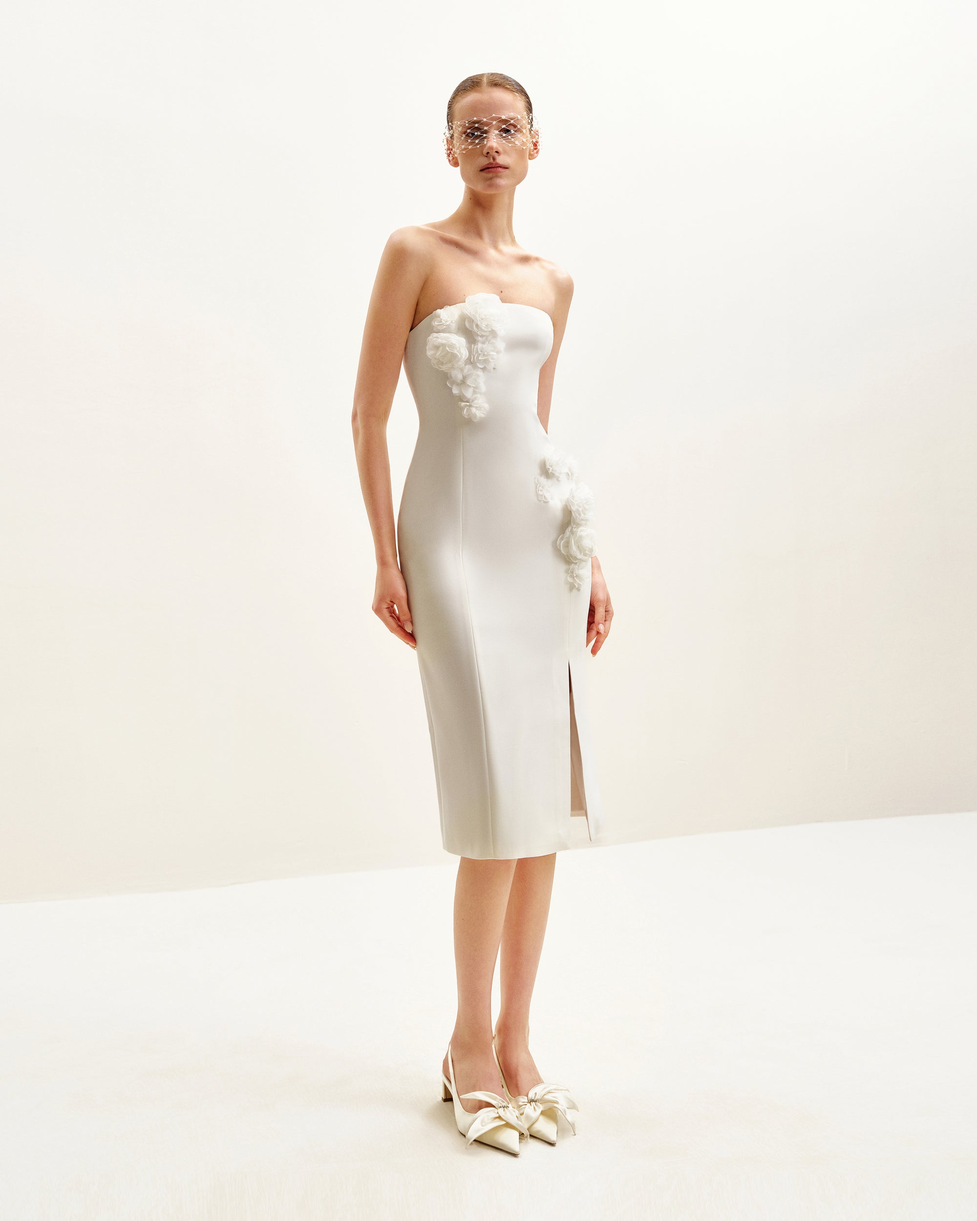 white silk cocktail dress Satin White Dresses