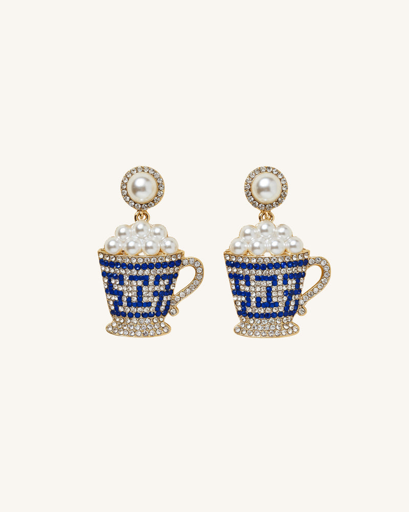 Coffee Cup Earrings - Multicolor