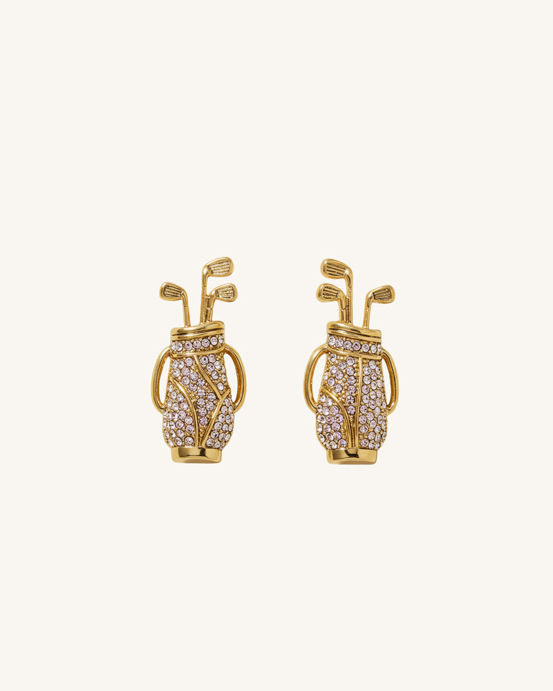 Golf Bag Earrings - Multicolor