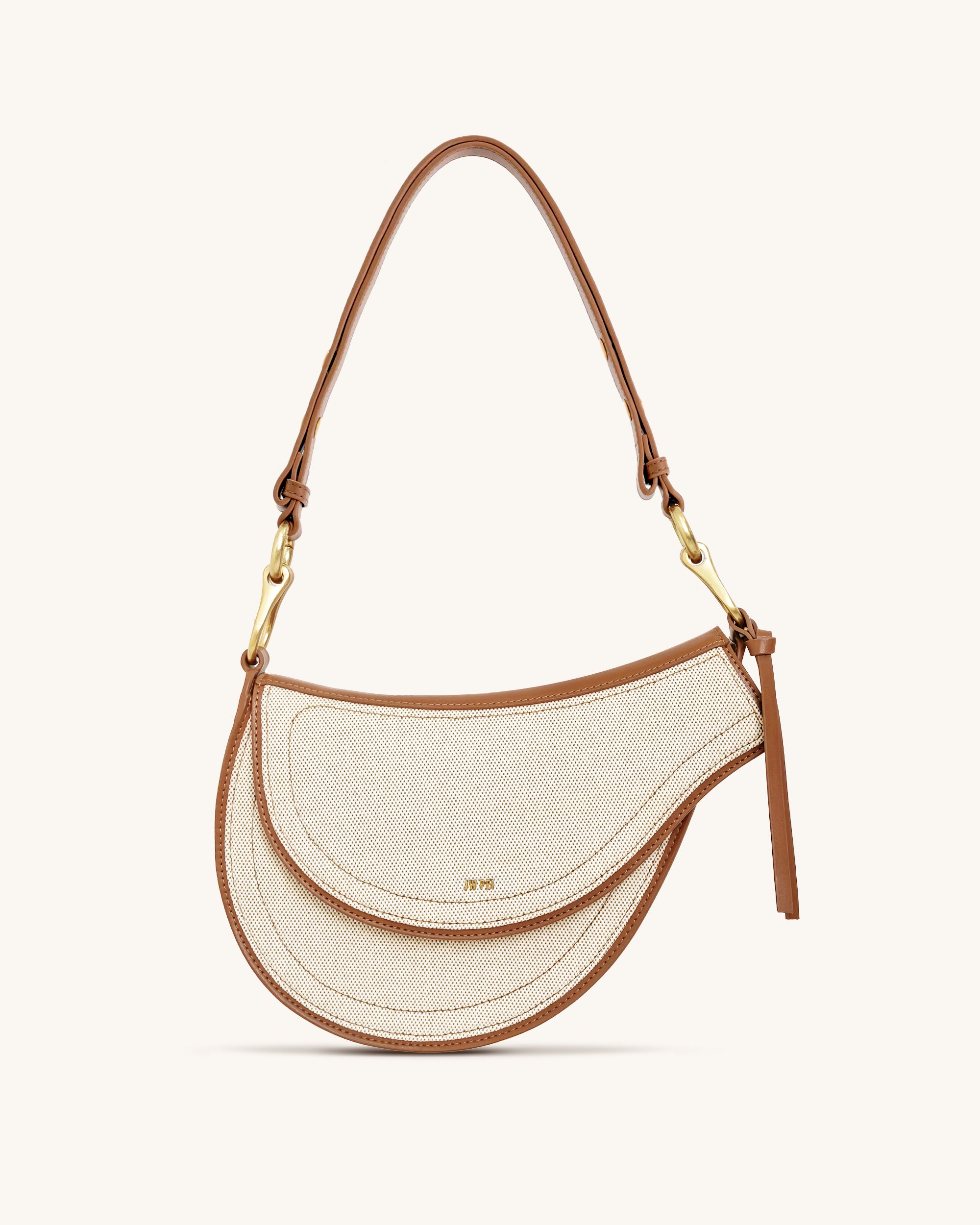 Ashlie Crossbody Bag - Brown Canvas