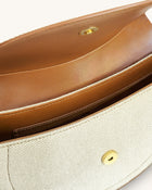 Ashlie Crossbody Bag - Brown Canvas