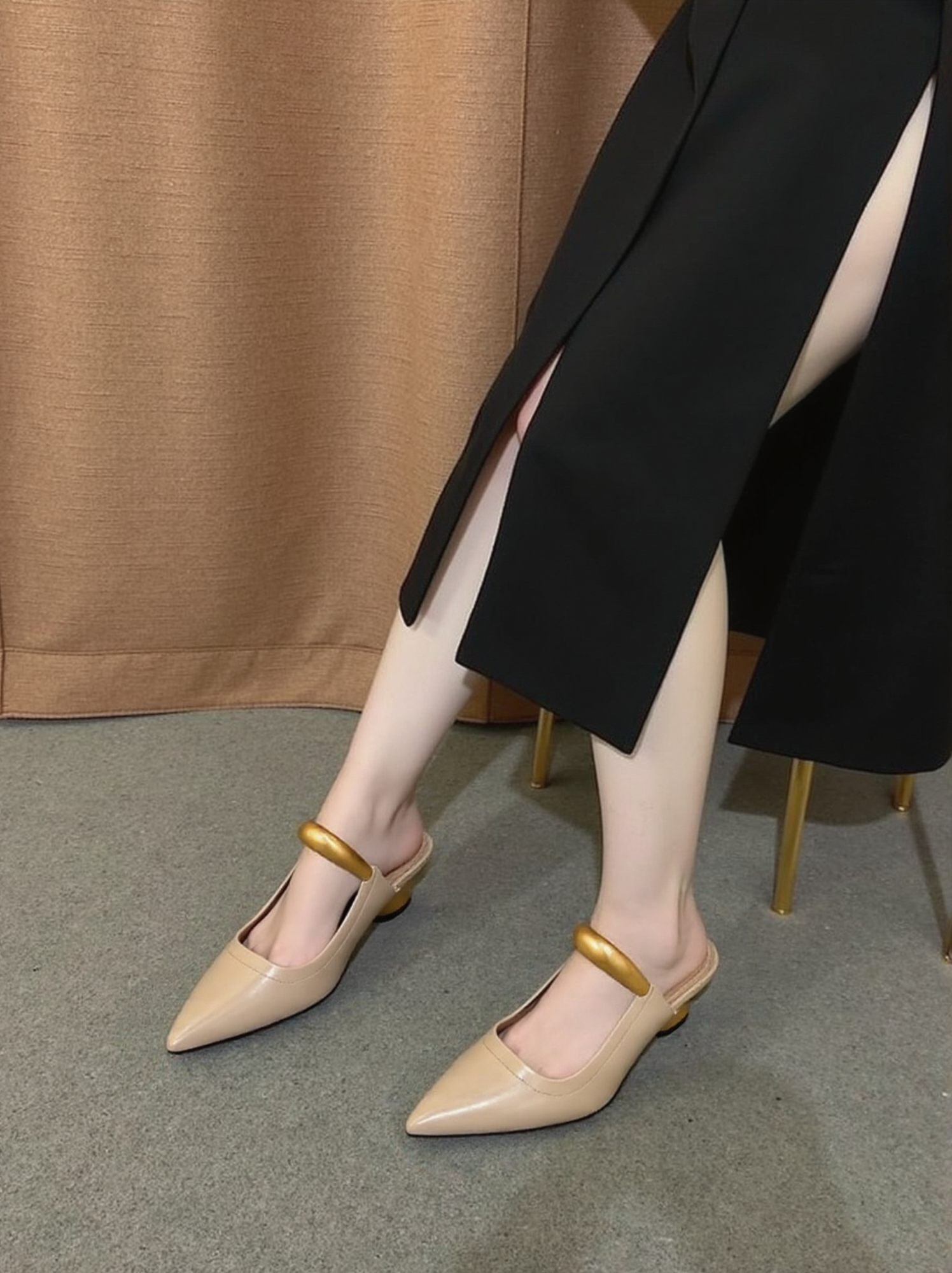 Helena Pierced Mules - Khaki | JW PEI Helena Pierced Mules - Khaki | JW PEI