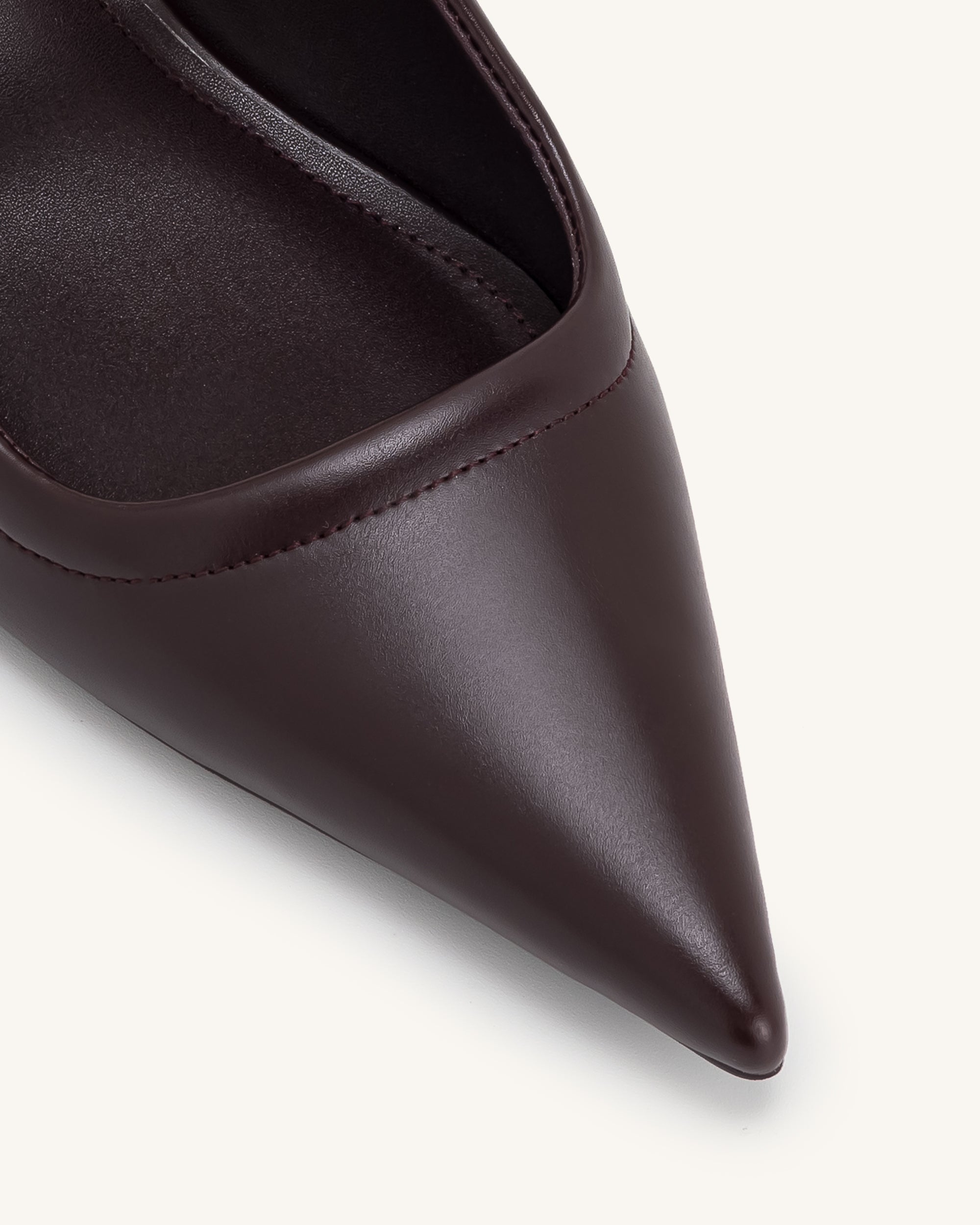 Helena Pierced Mules- Claret Red | JW PEI