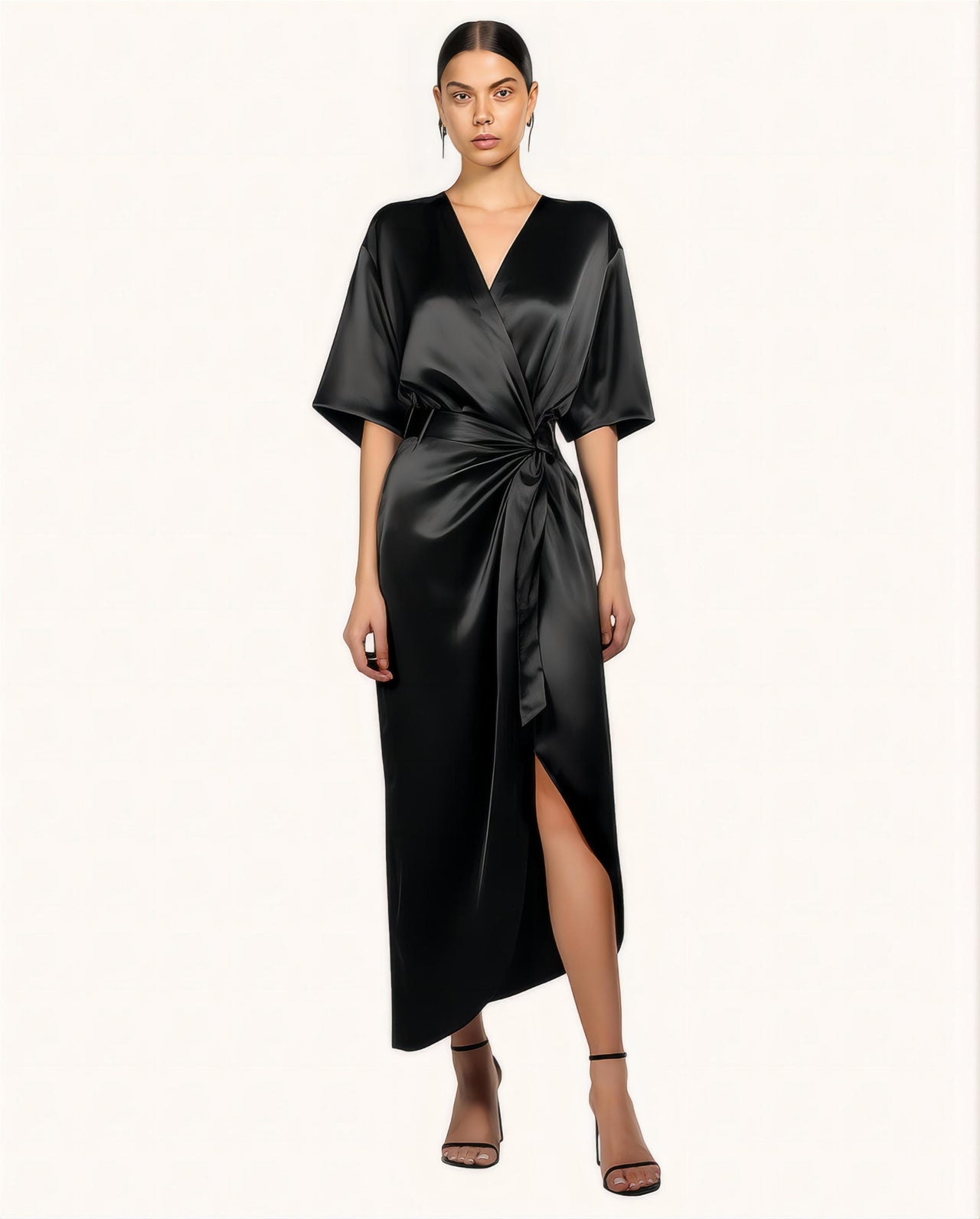 Emory Draped Front Shirt Dress