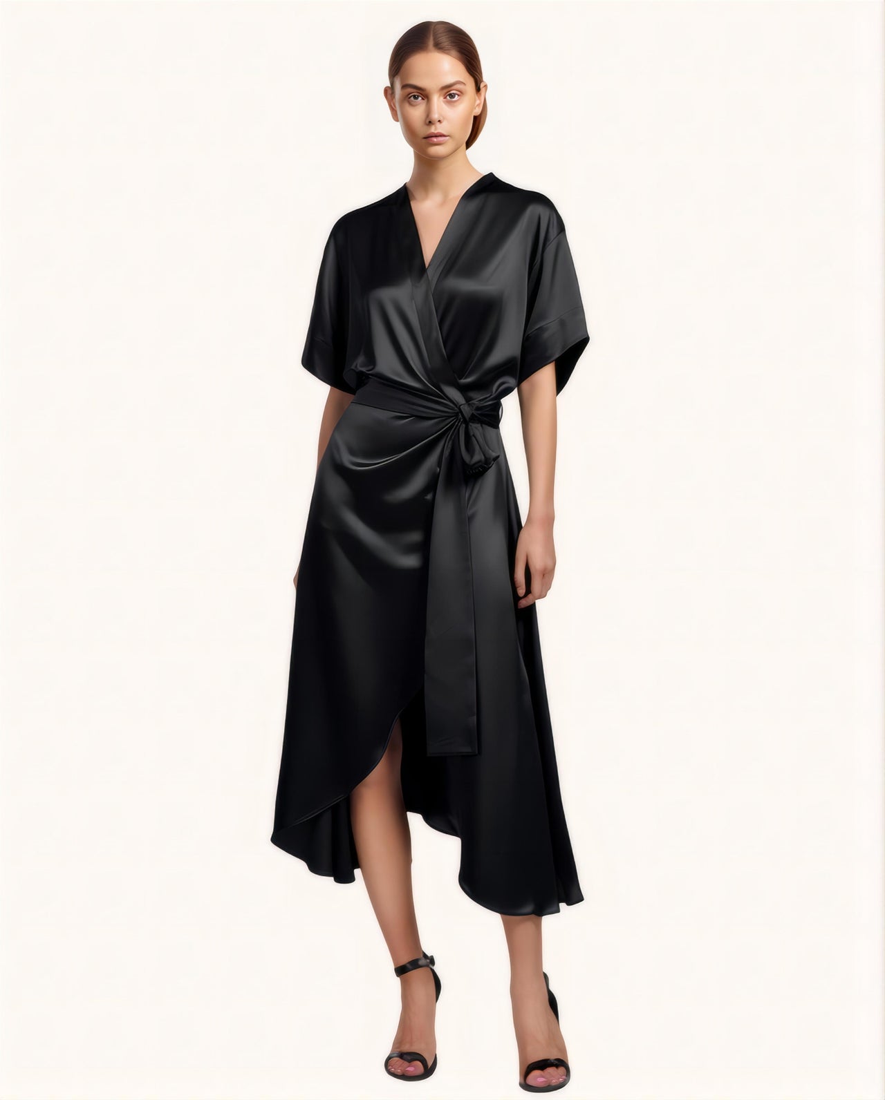 Evalyn Draped Front Shirt Dress