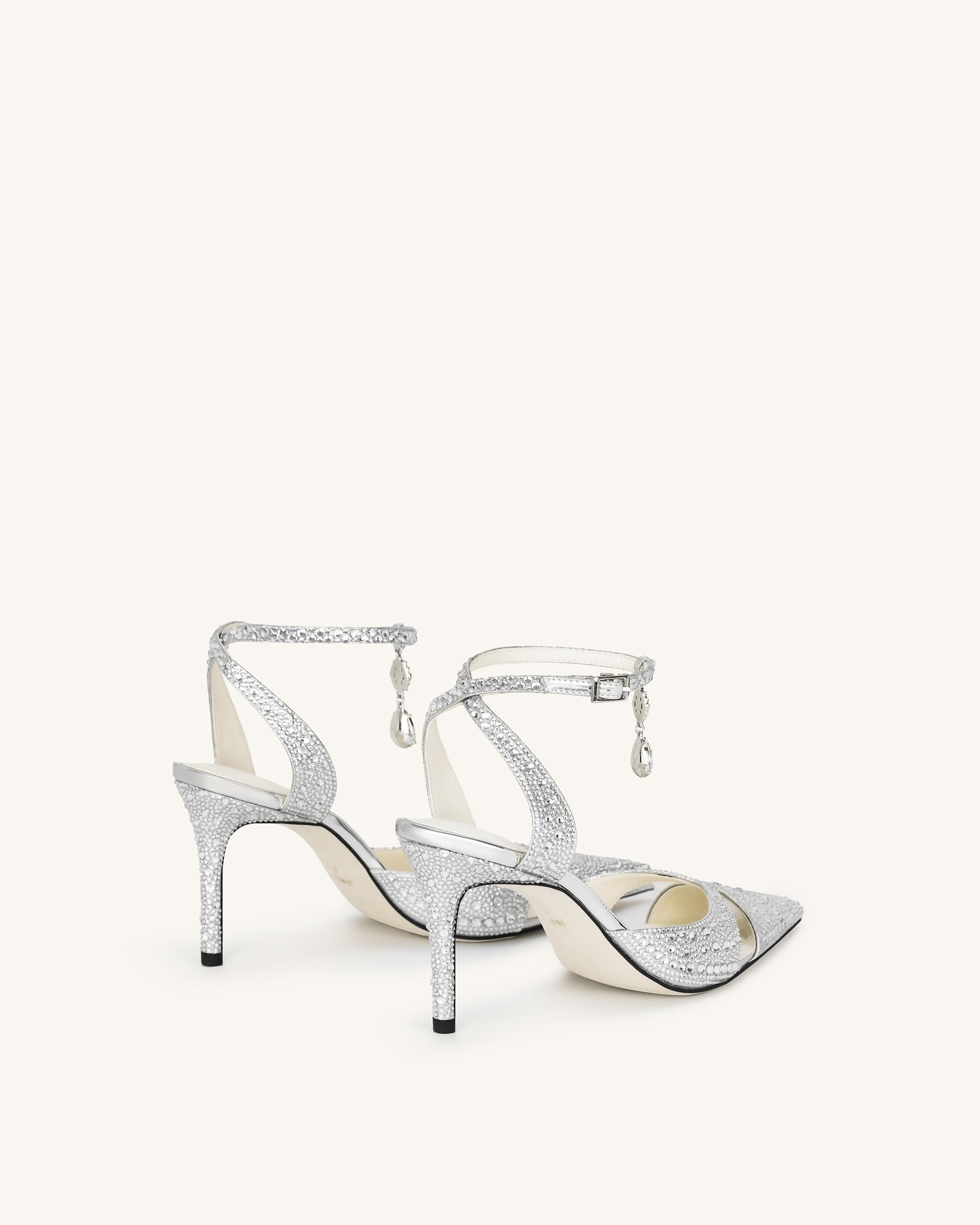 Haidi Artificial Crystal Pumps - Silver | JW PEI