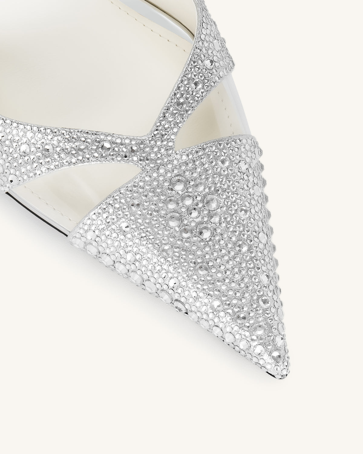Crystal Texture Pump Haidi Artificial Crystal Pumps - Silver - JW PEI
