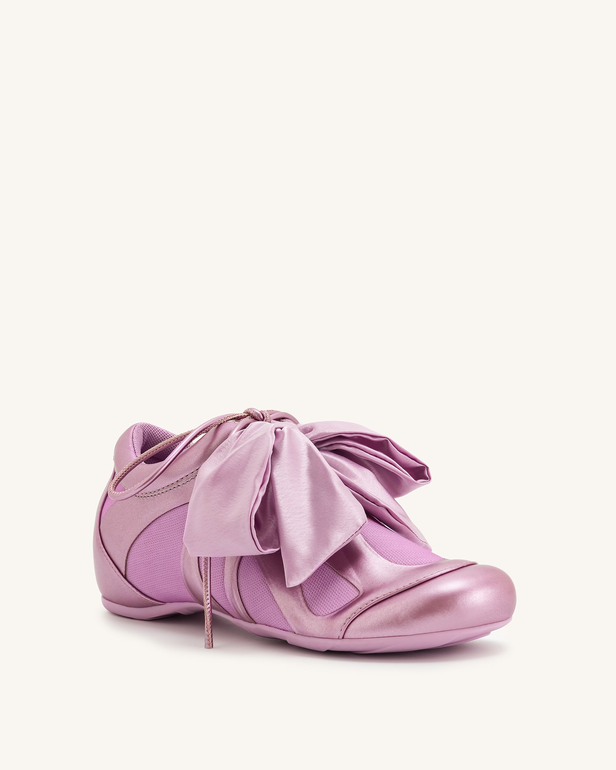 ＊JW PEI ＊Rosie ボウタイロートップスニーカー Rosie Metallic Bow Tie Low Top Sneakers - Pink | JW PEI