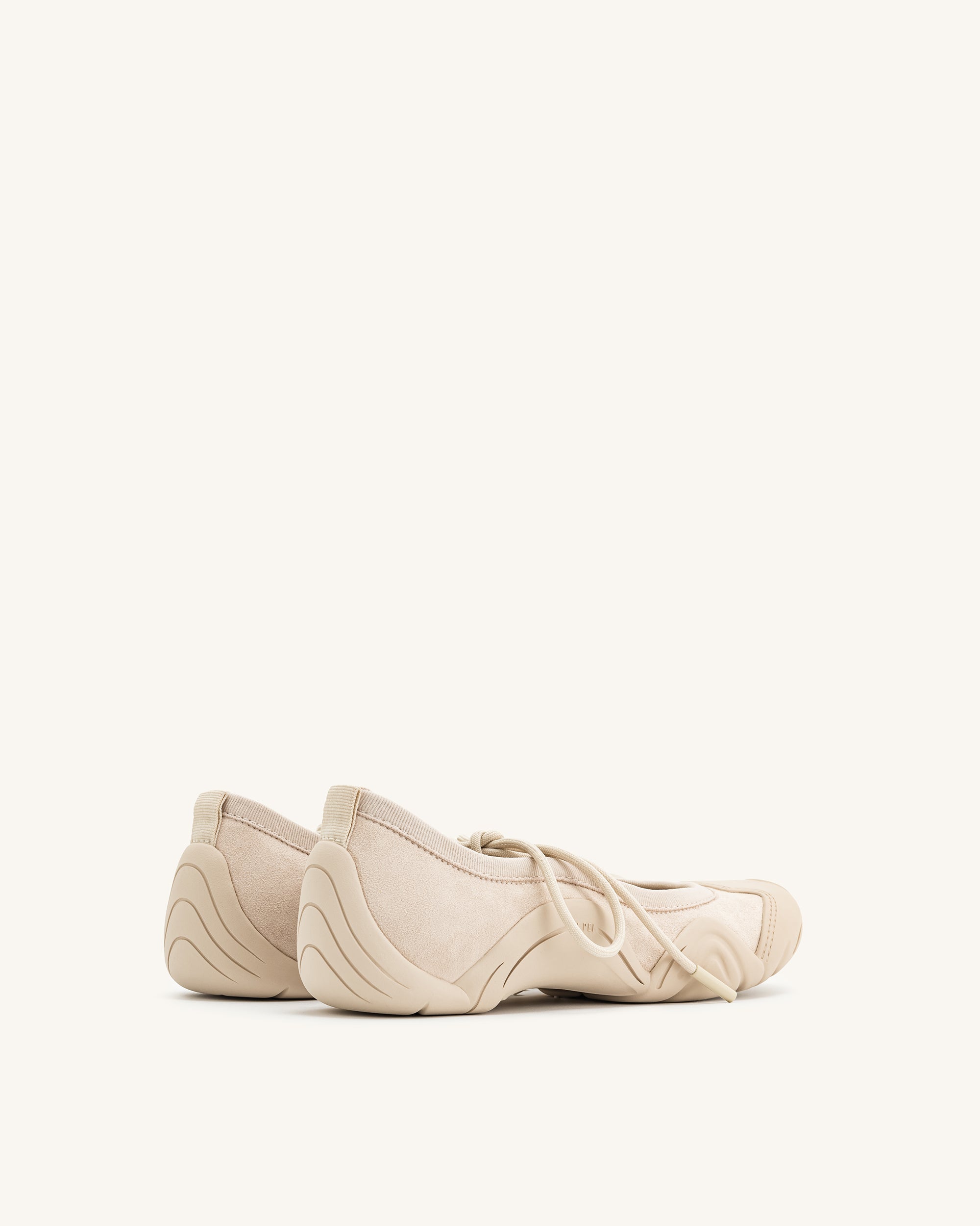 Caitlin Lace-up Ballerina Sneakers - Beige | JW PEI