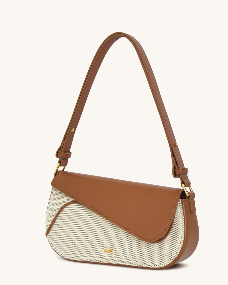Addisyn Shoulder Bag - Brown Canvas