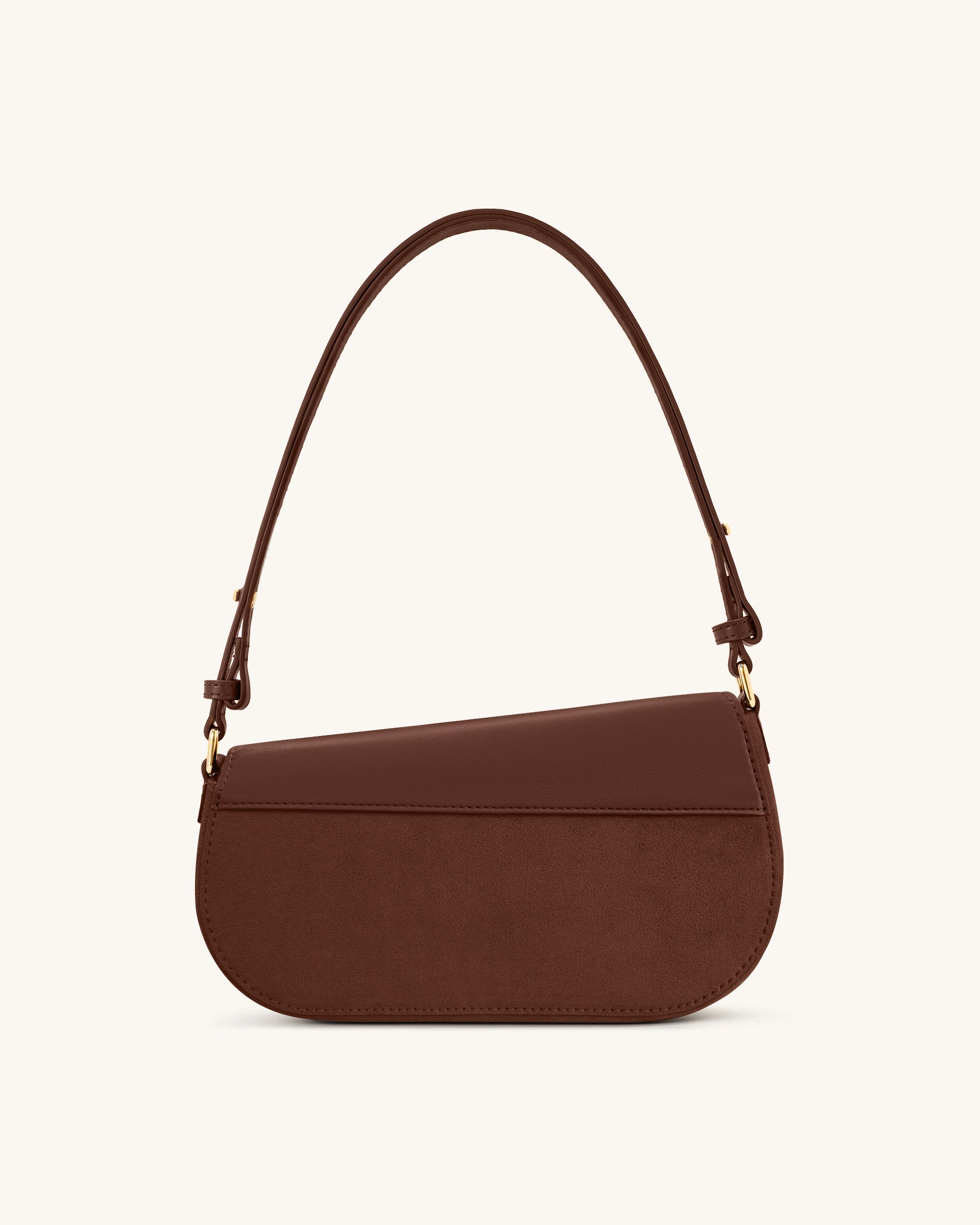Addisyn Faux Suede Panel Shoulder Bag - Mocha Brown | JW PEI