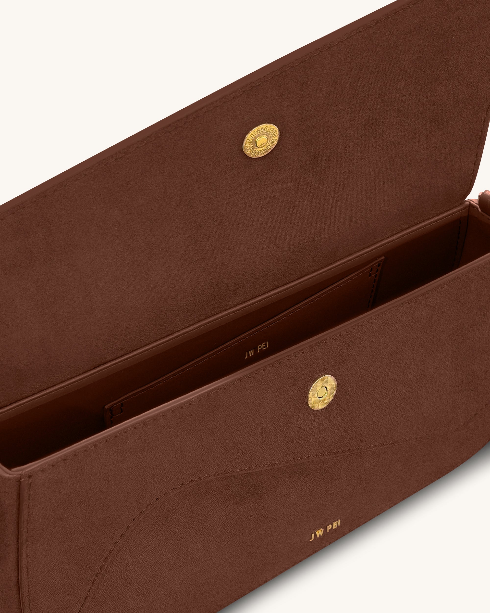 Addisyn Faux Suede Panel Shoulder Bag - Mocha Brown | JW PEI