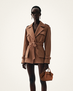 Mini Tote Bag Brown Faux Suede Women bag JW PEI Hana