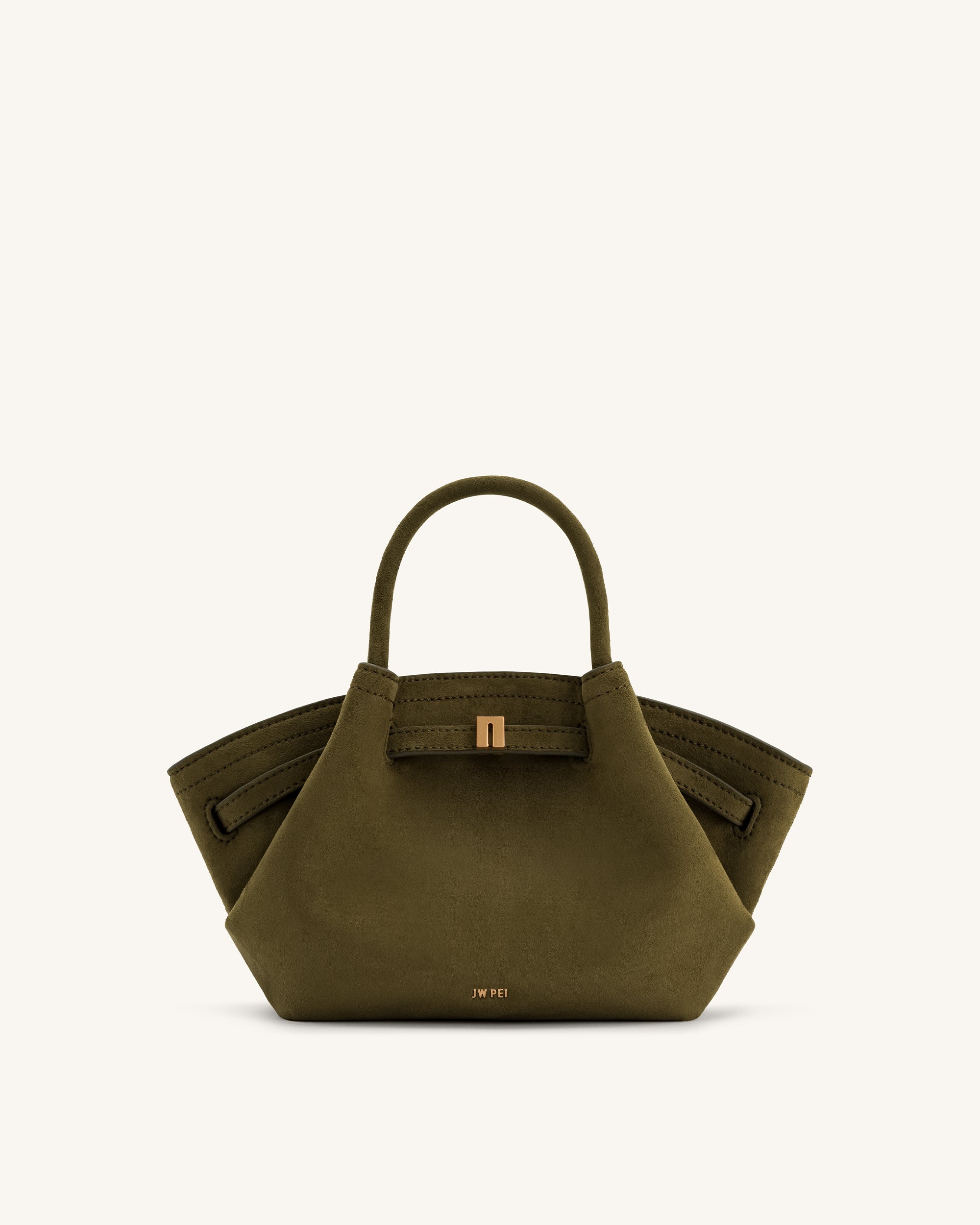Mini Tote Bag Green Faux Suede Women bag JW 