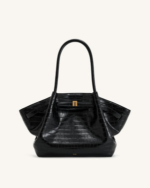 Kiana Large Capacity Tote Bag - Black