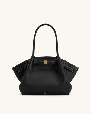 Elise Top Handle Bag - White Croc