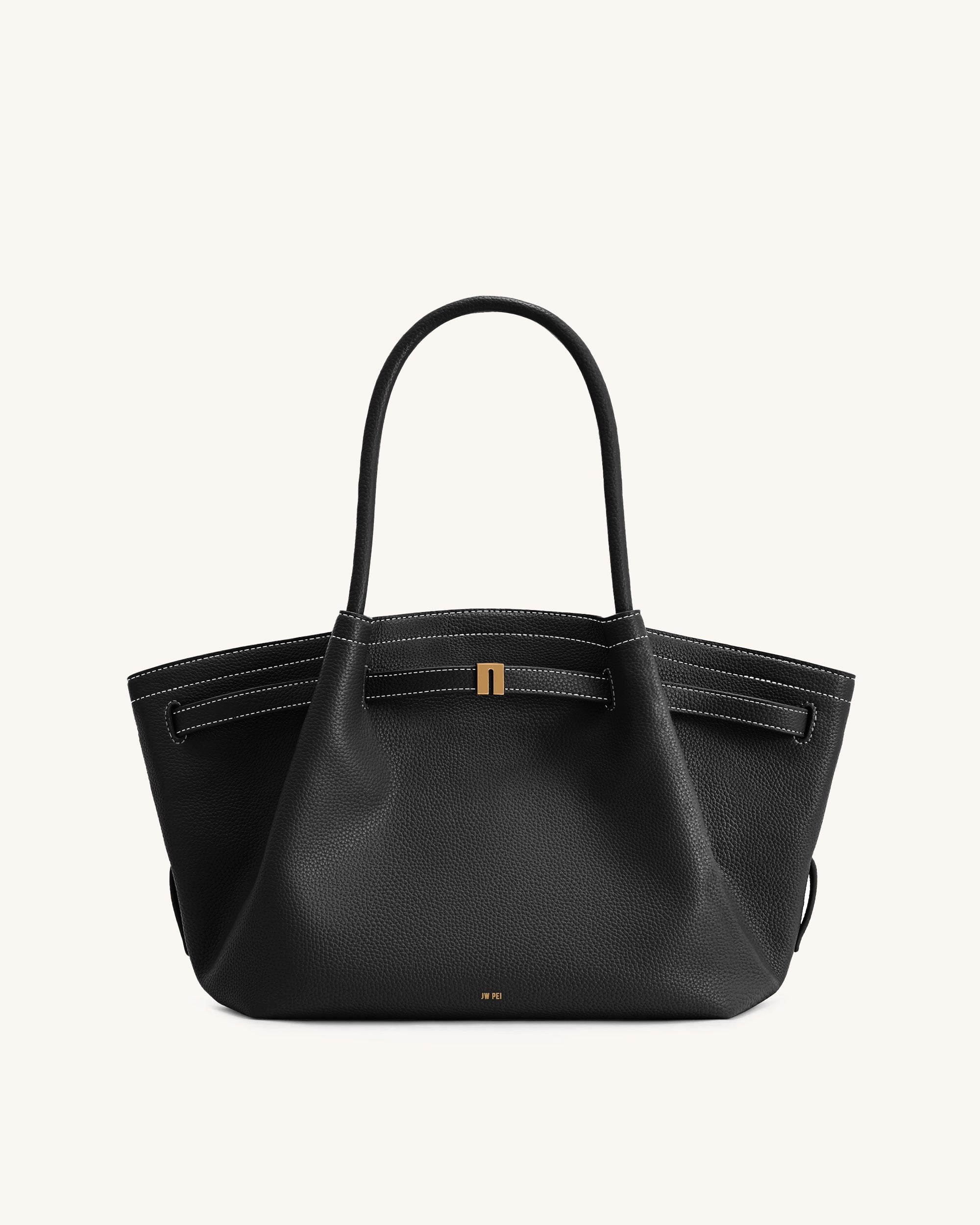 Hana Medium Tote Bag - Black | JW PEI