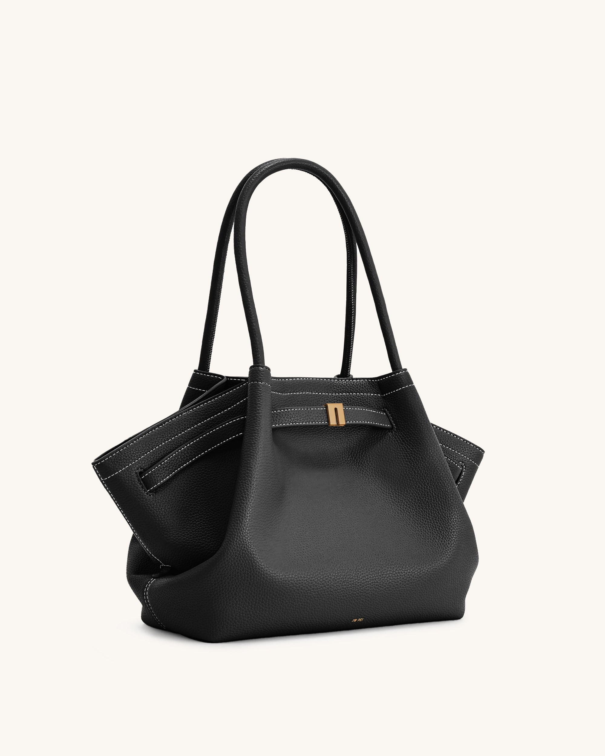 バッグ hana Hana Medium Tote Bag - Black Canvas | JW PEI