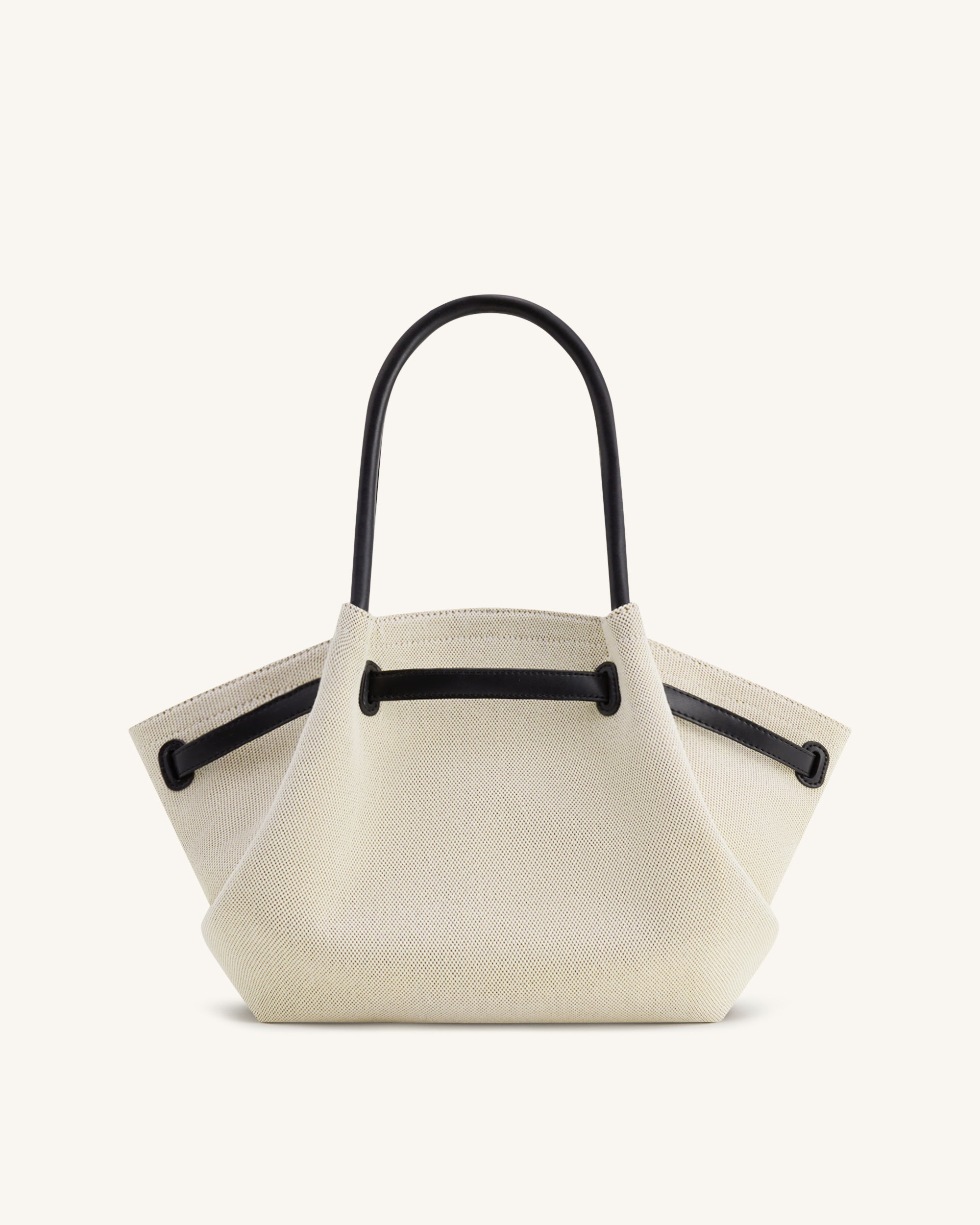 Hana Medium Tote Bag - Black Canvas | JW PEI