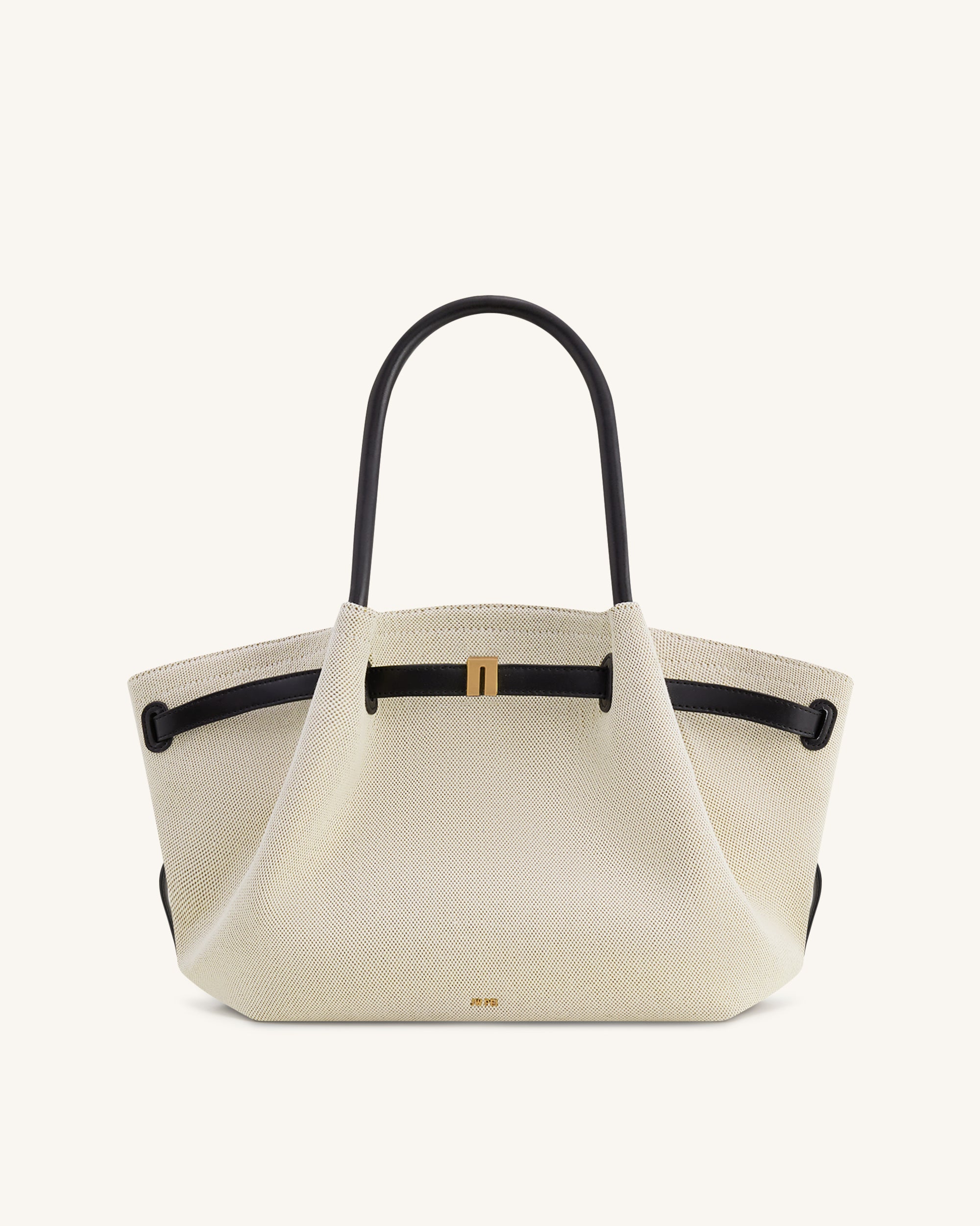 Hana Medium Tote Bag - Black Canvas | JW PEI