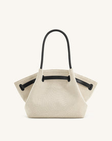 Hana Medium Tote Bag - Black Canvas