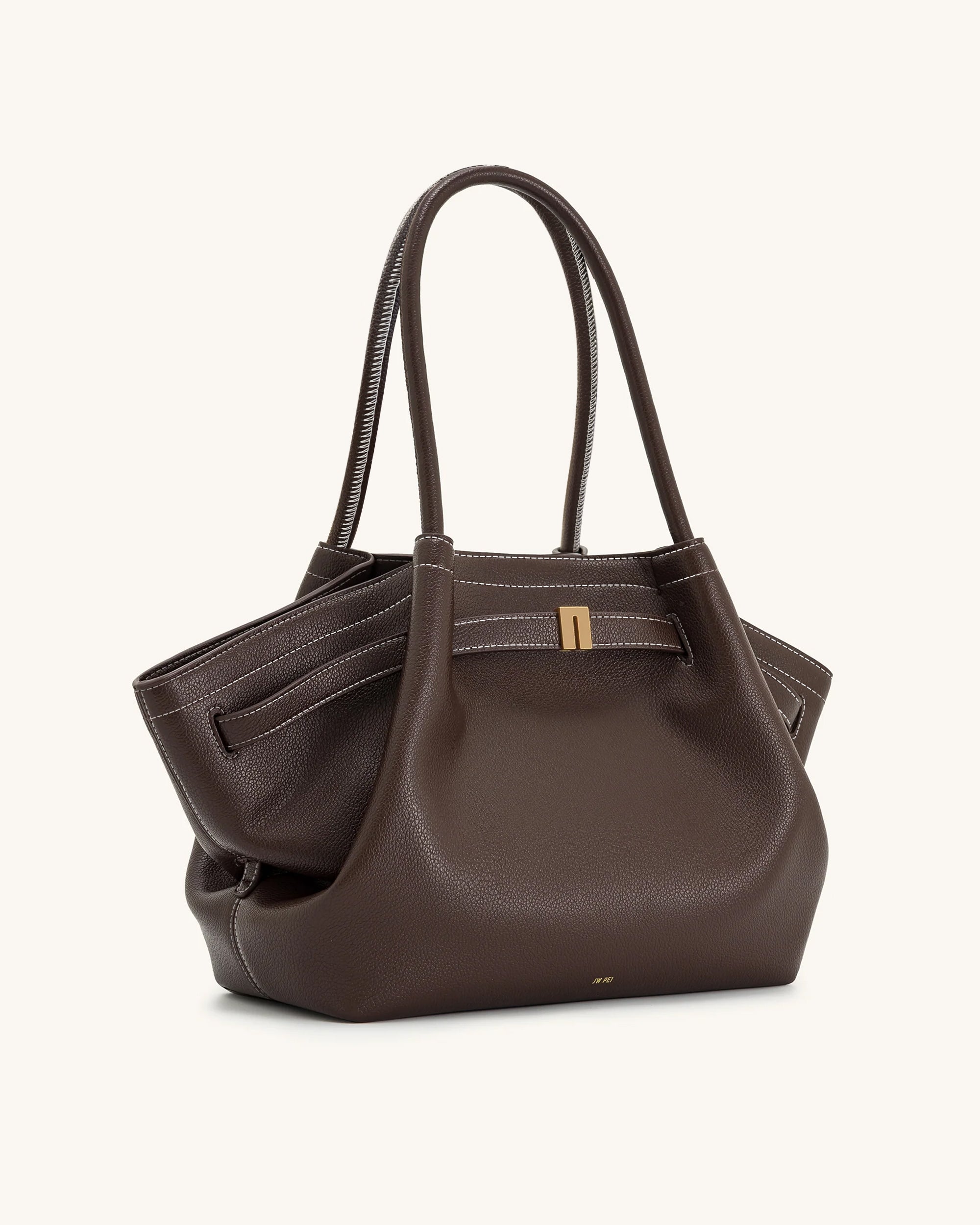 Hana Large Tote Bag - Dark Brown | JW PEI