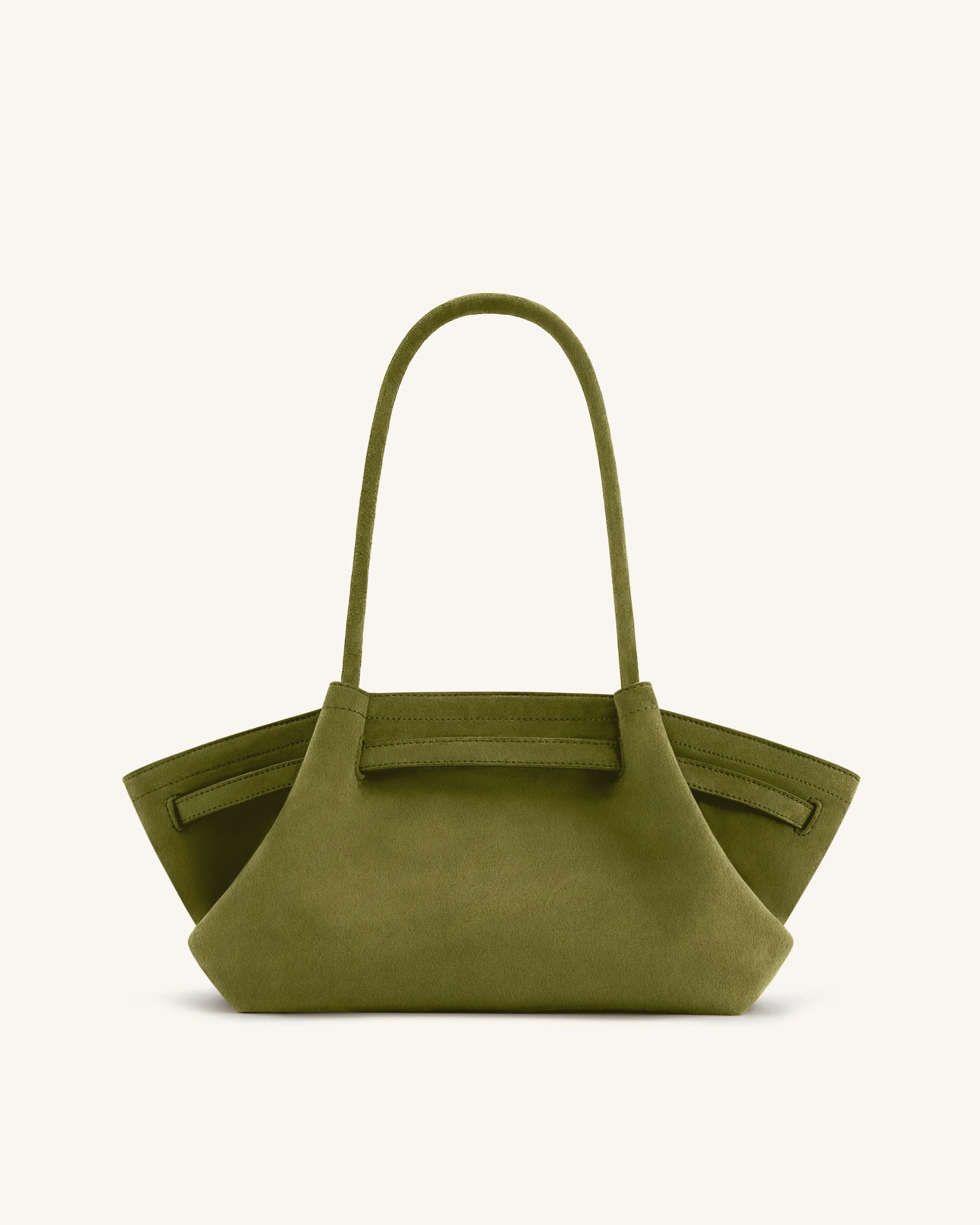 hana Hana Wide Faux Suede Tote Bag - Olive Green | JW PEI